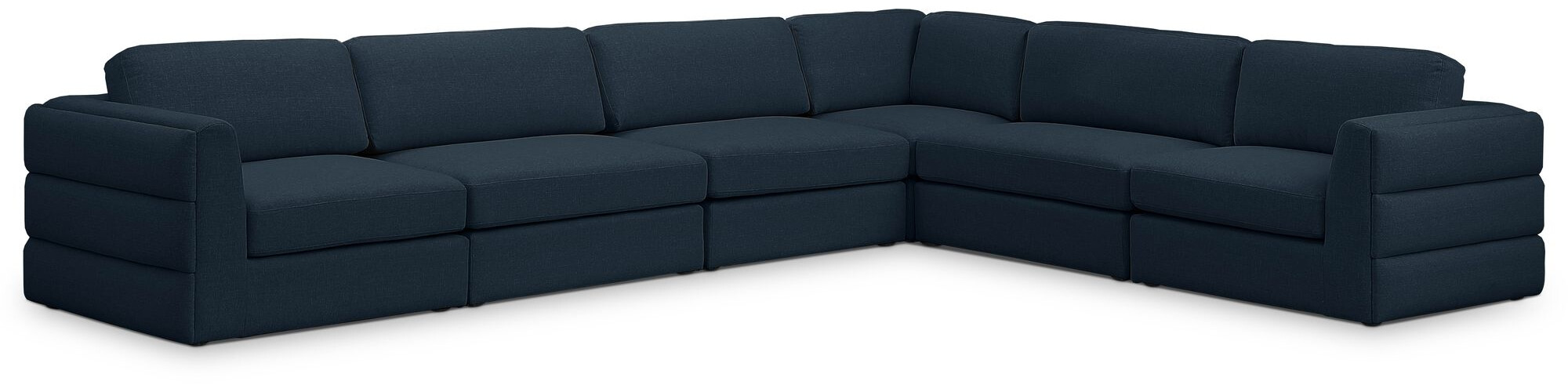 Beckham 152" 6-Piece Linen Fabric Modular Sectional Sofa