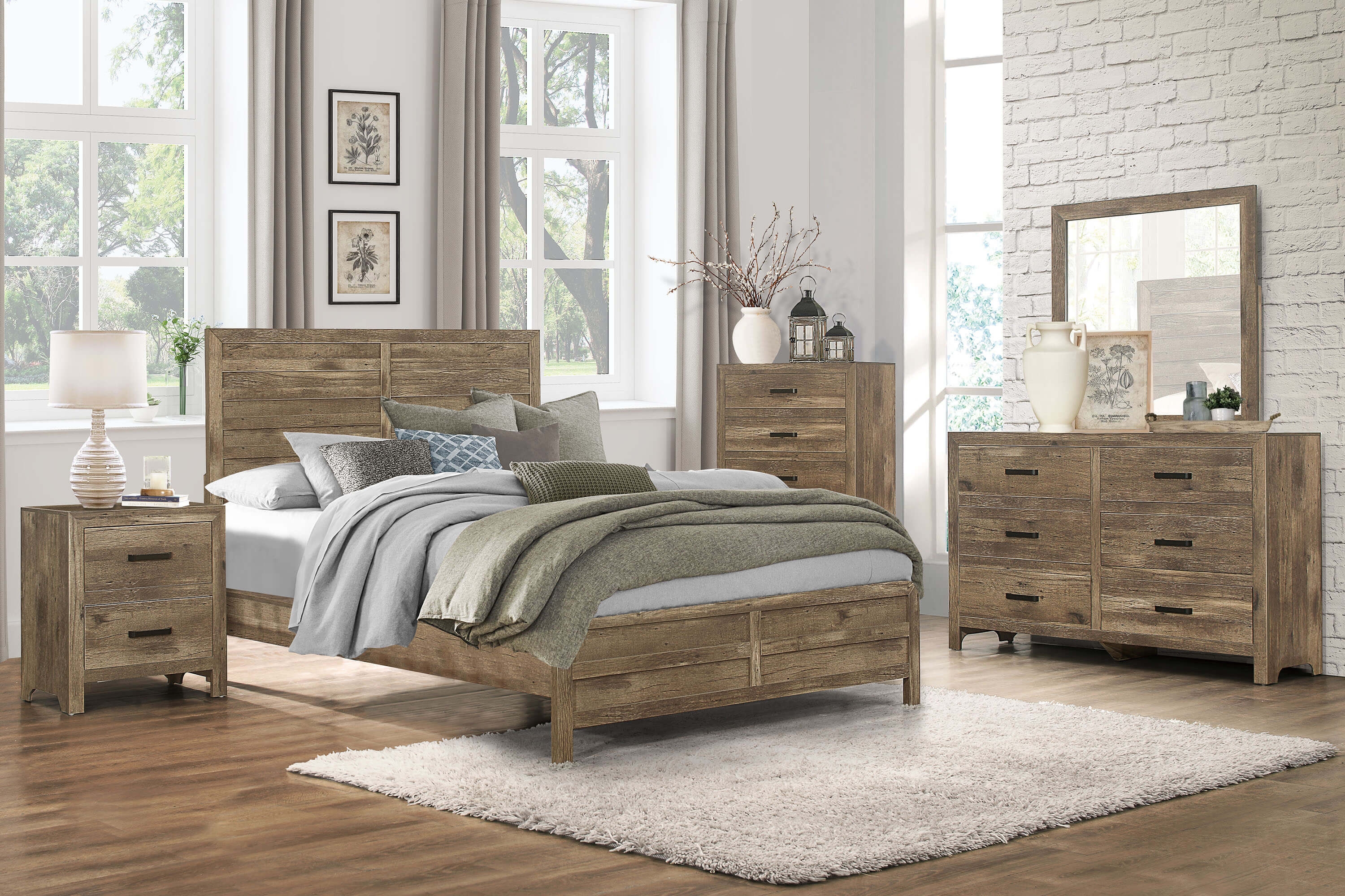 Mandan Youth Wood/Wood Veneer Panel Twin Bed