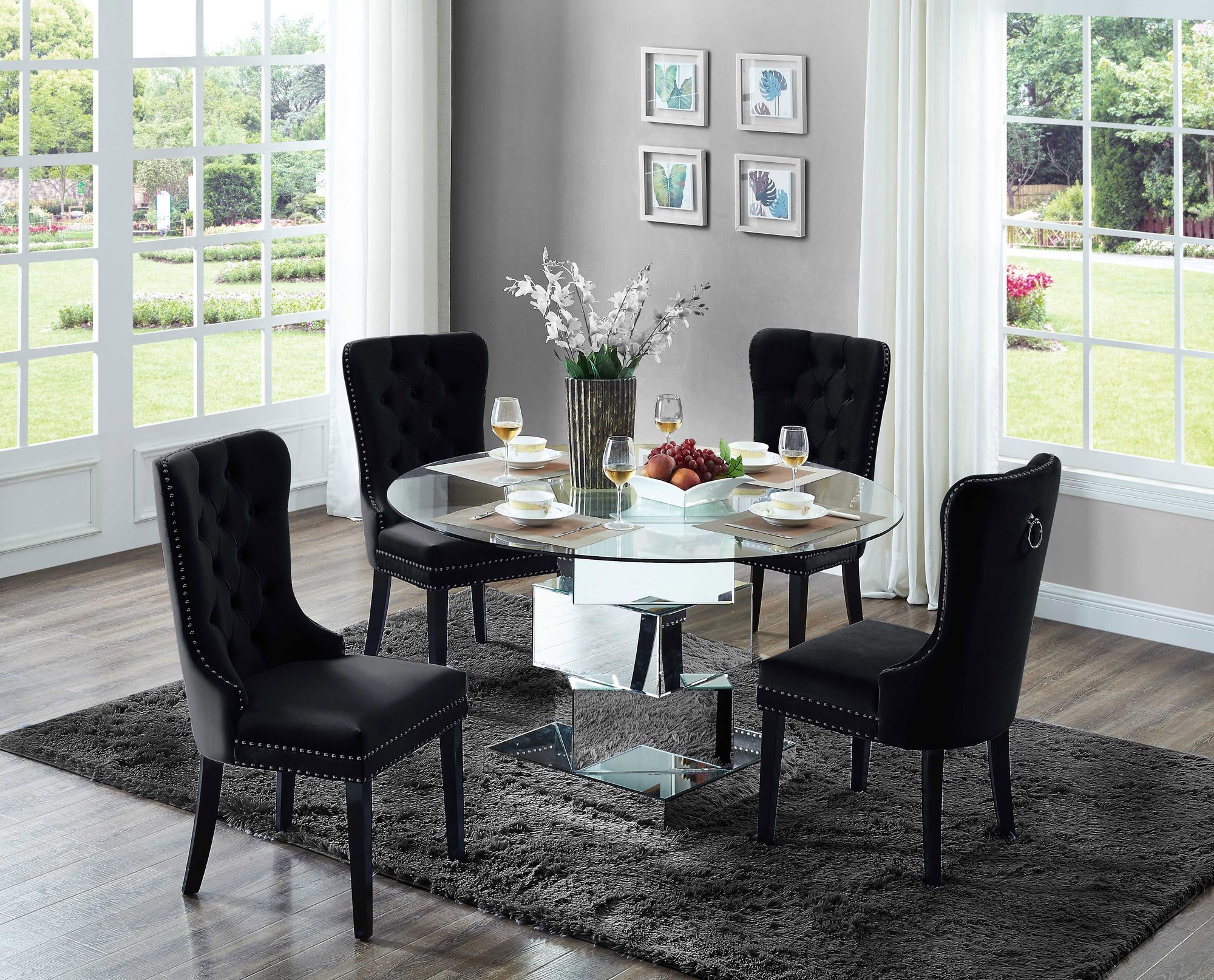 Haven 50" Round Glass Dining Table