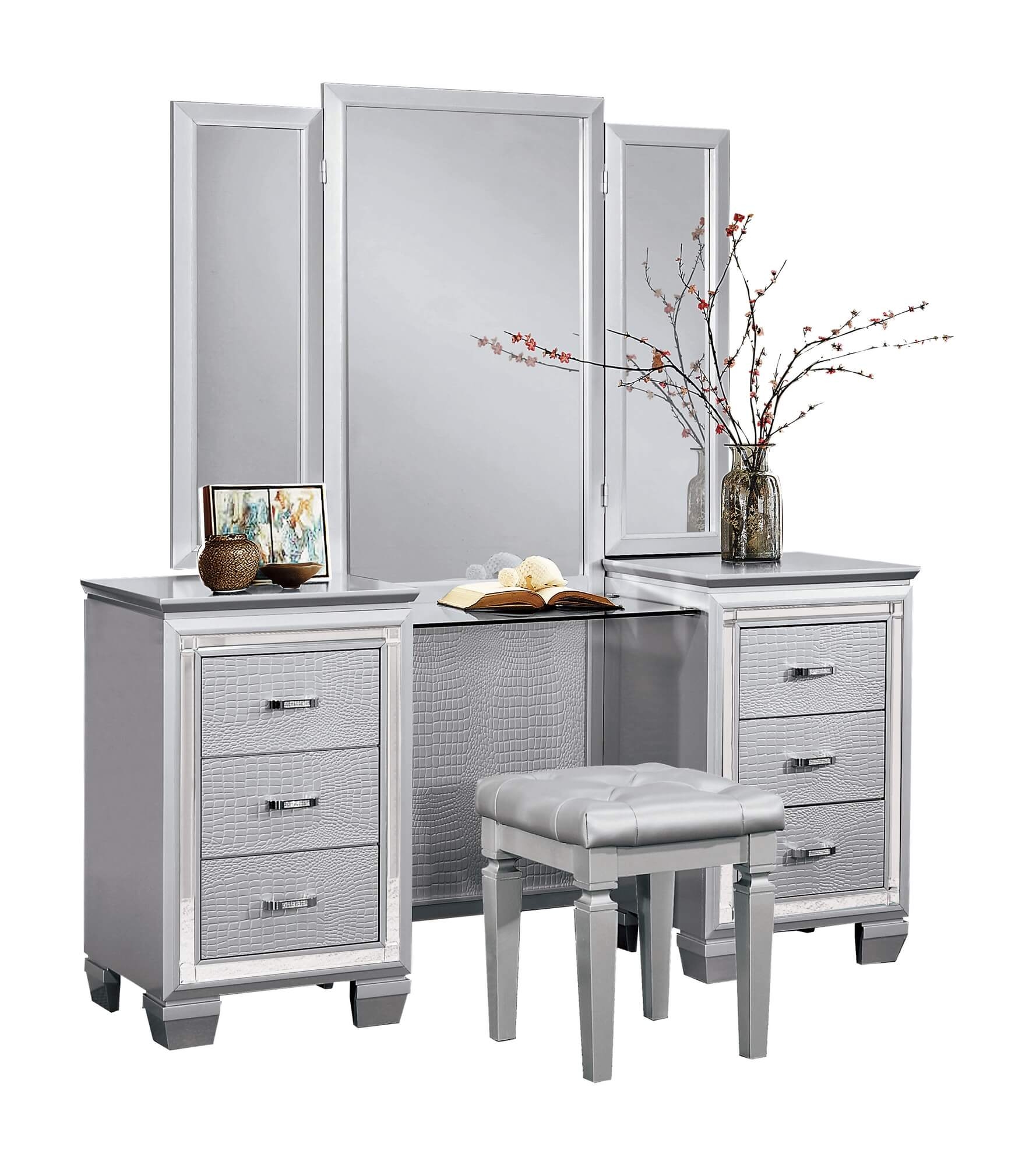 Allura Vanity Dresser w/ Mirror - Thumbnail 3