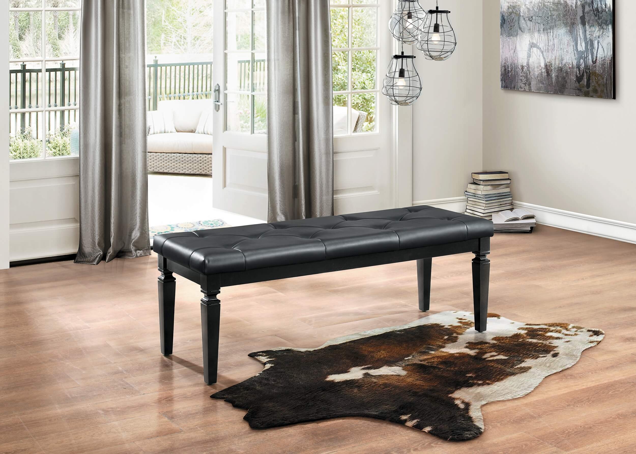 Allura Leatherette/Faux Alligator LED Panel Bedroom Set