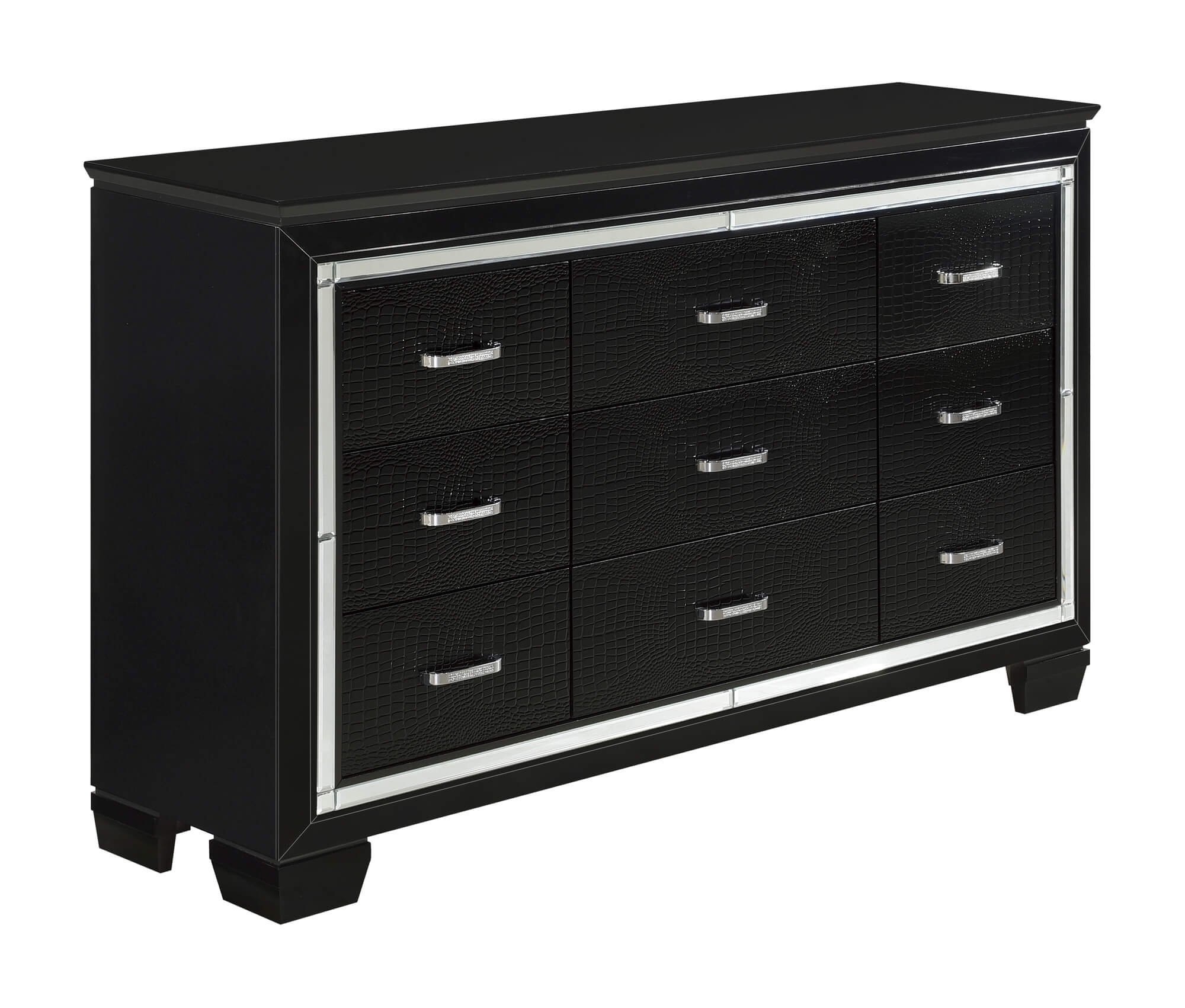 Allura Leatherette/Faux Alligator Dresser