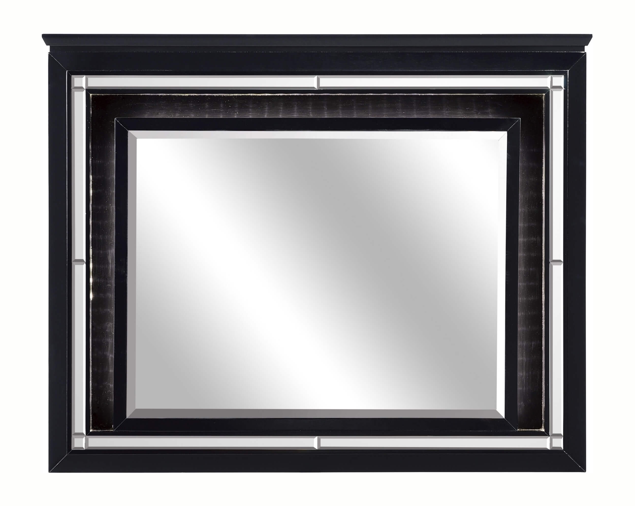 Allura Leatherette/Faux Alligator LED Panel Bedroom Set
