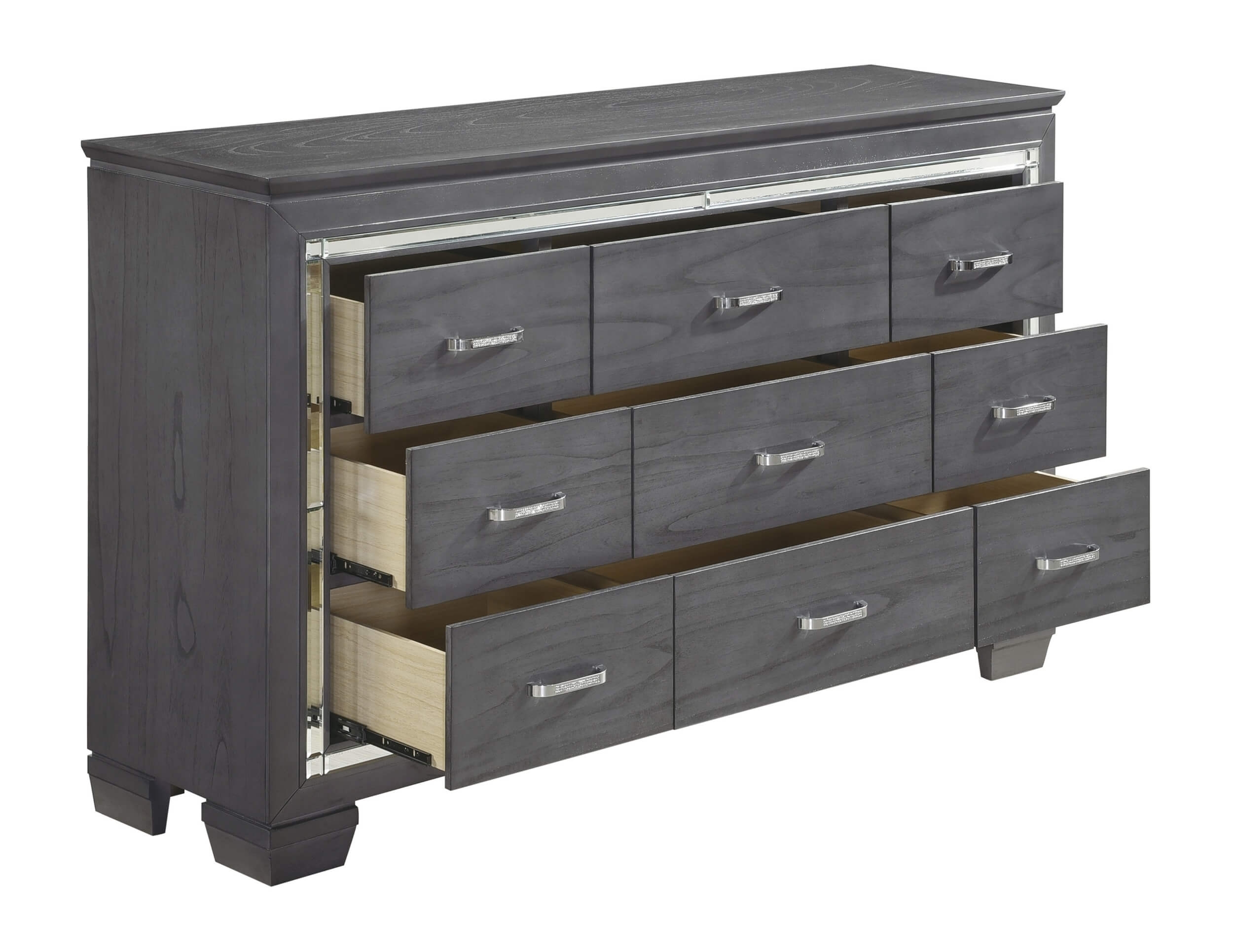 Benjara 61 Inch Modern Wide Dresser