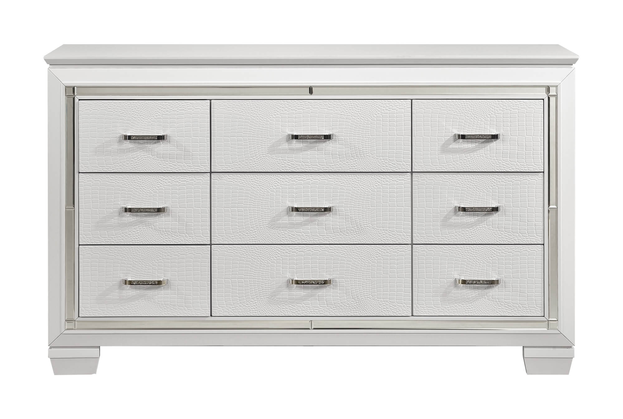 Allura Leatherette/Faux Alligator Dresser - Thumbnail 2