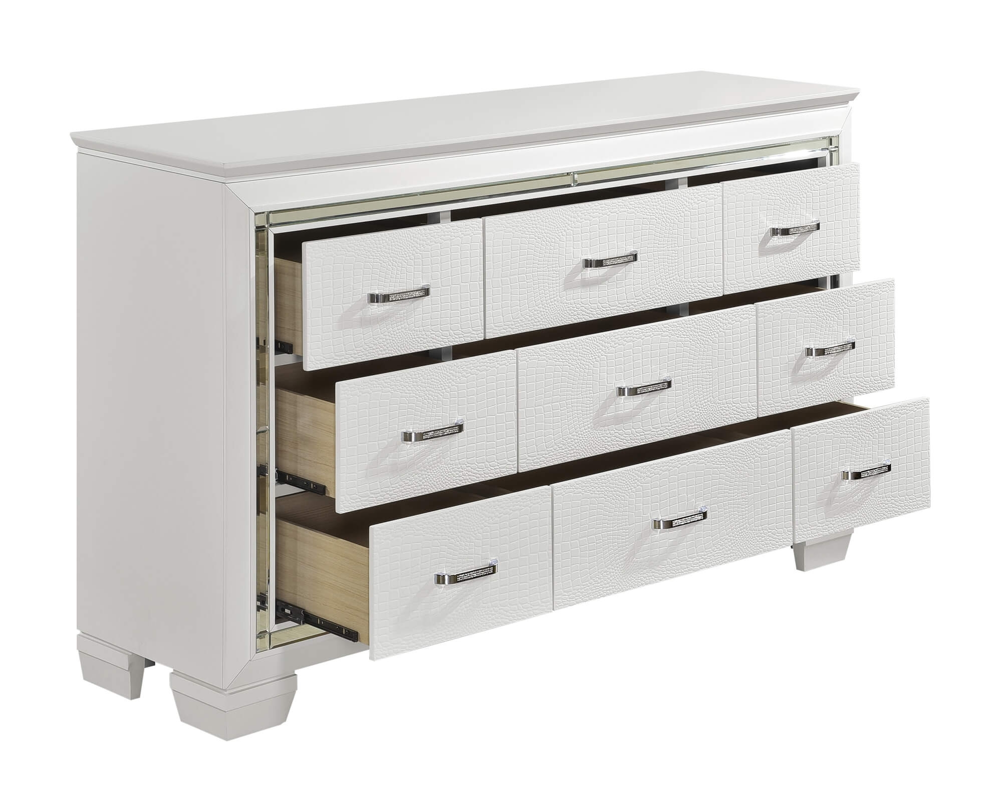 Allura Leatherette/Faux Alligator Dresser