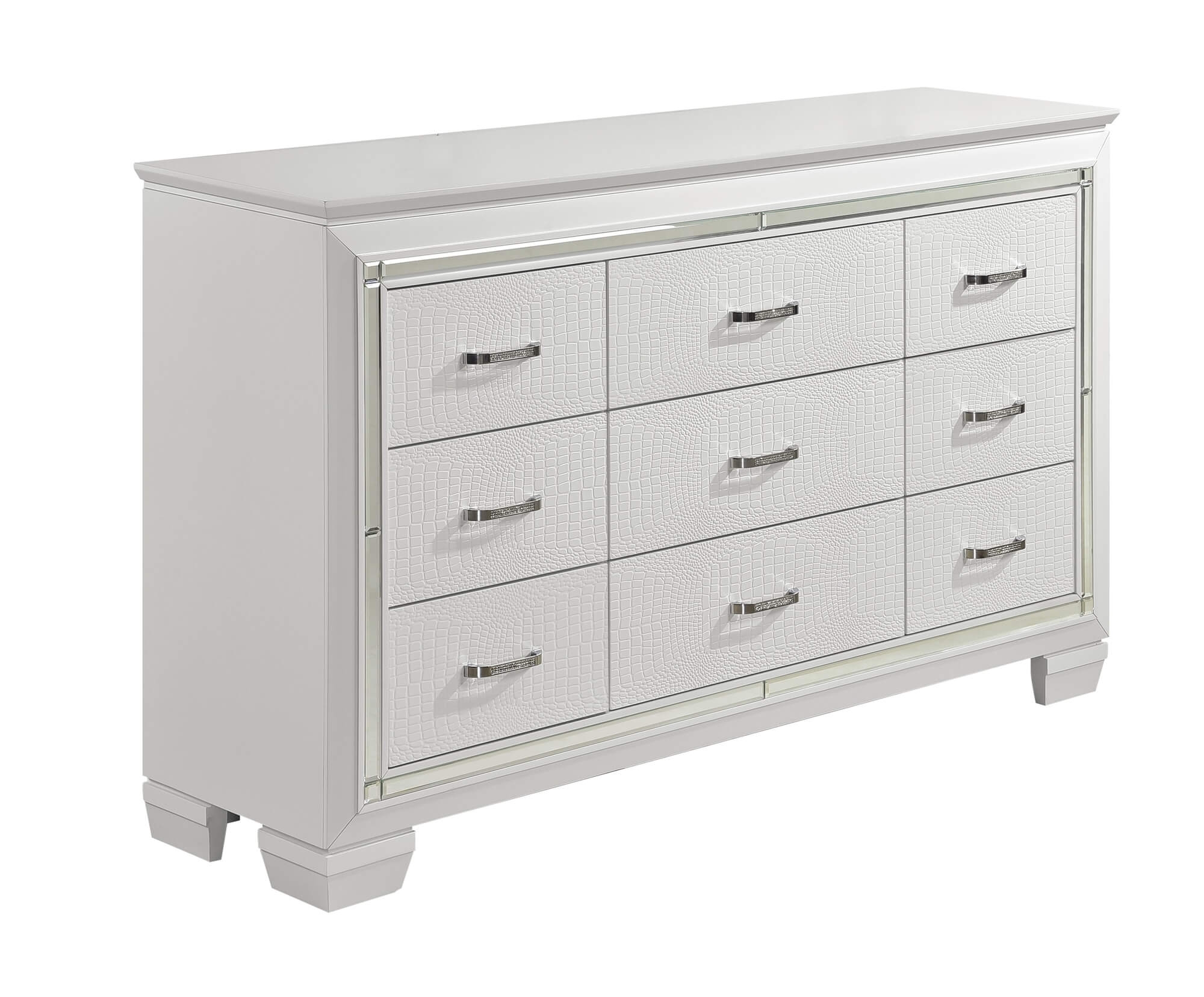 Allura Leatherette/Faux Alligator Dresser