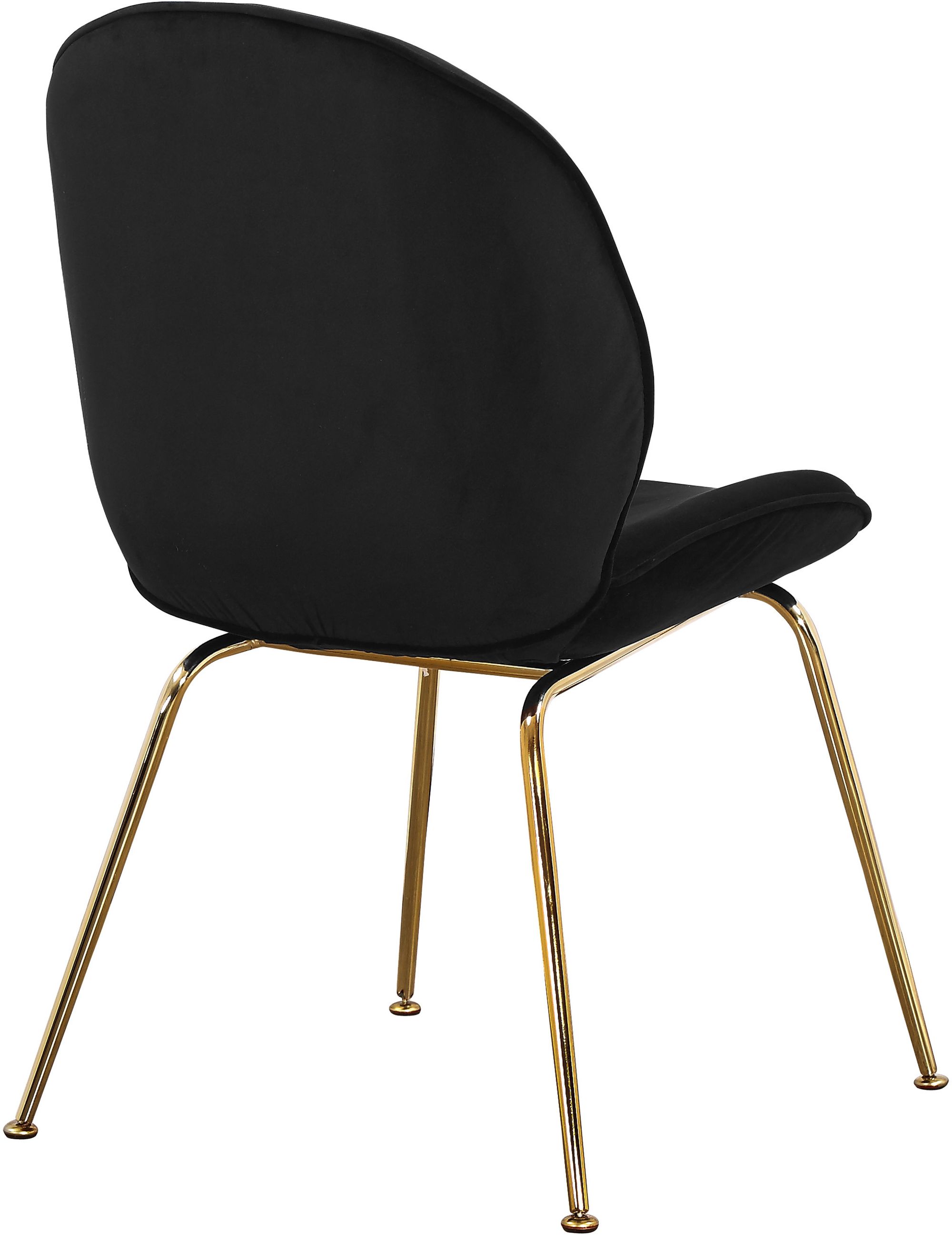 Paris Velvet Dining Chair with Polished Gold Metal Frame