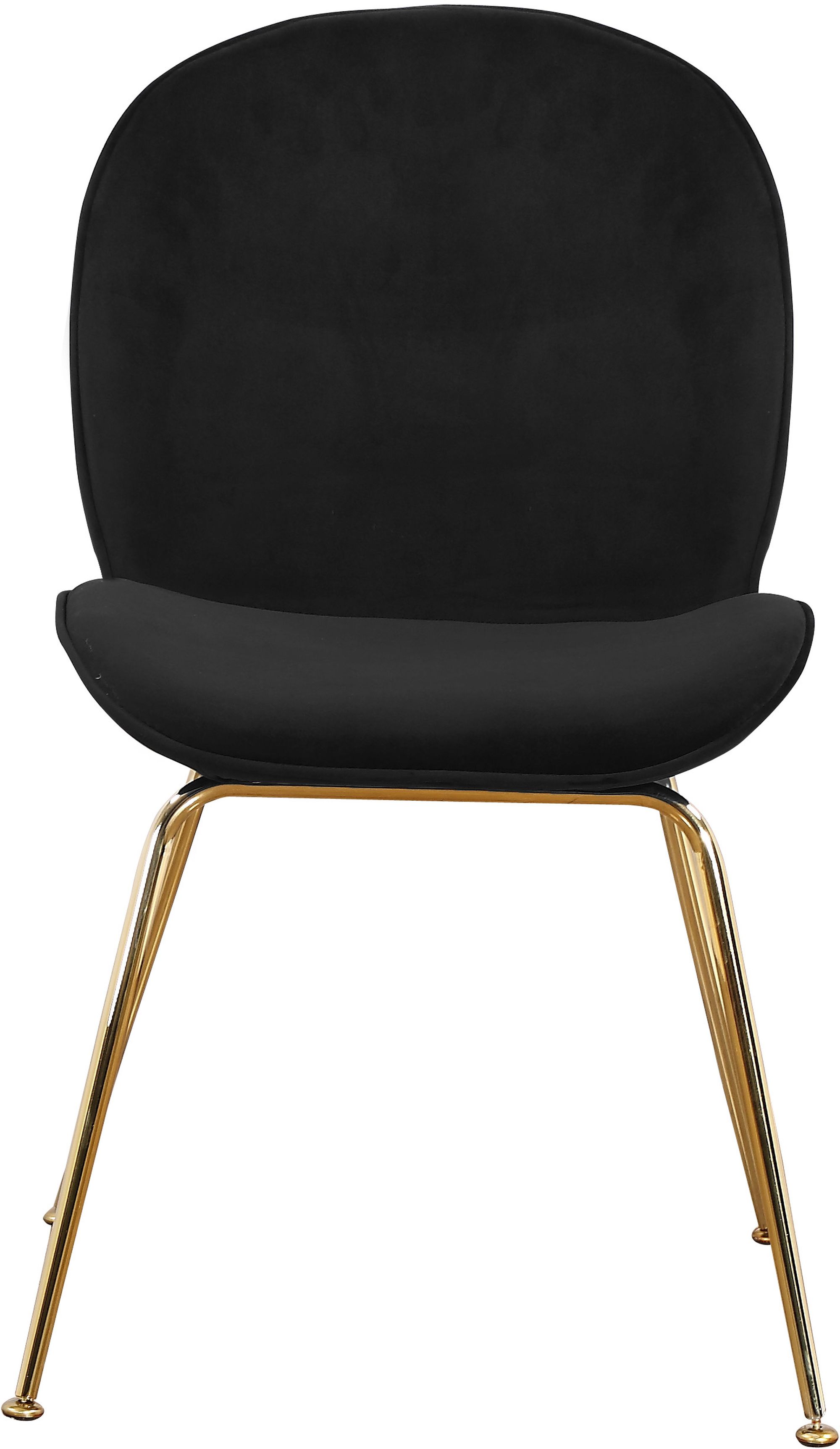 Paris Velvet Dining Chair with Polished Gold Metal Frame