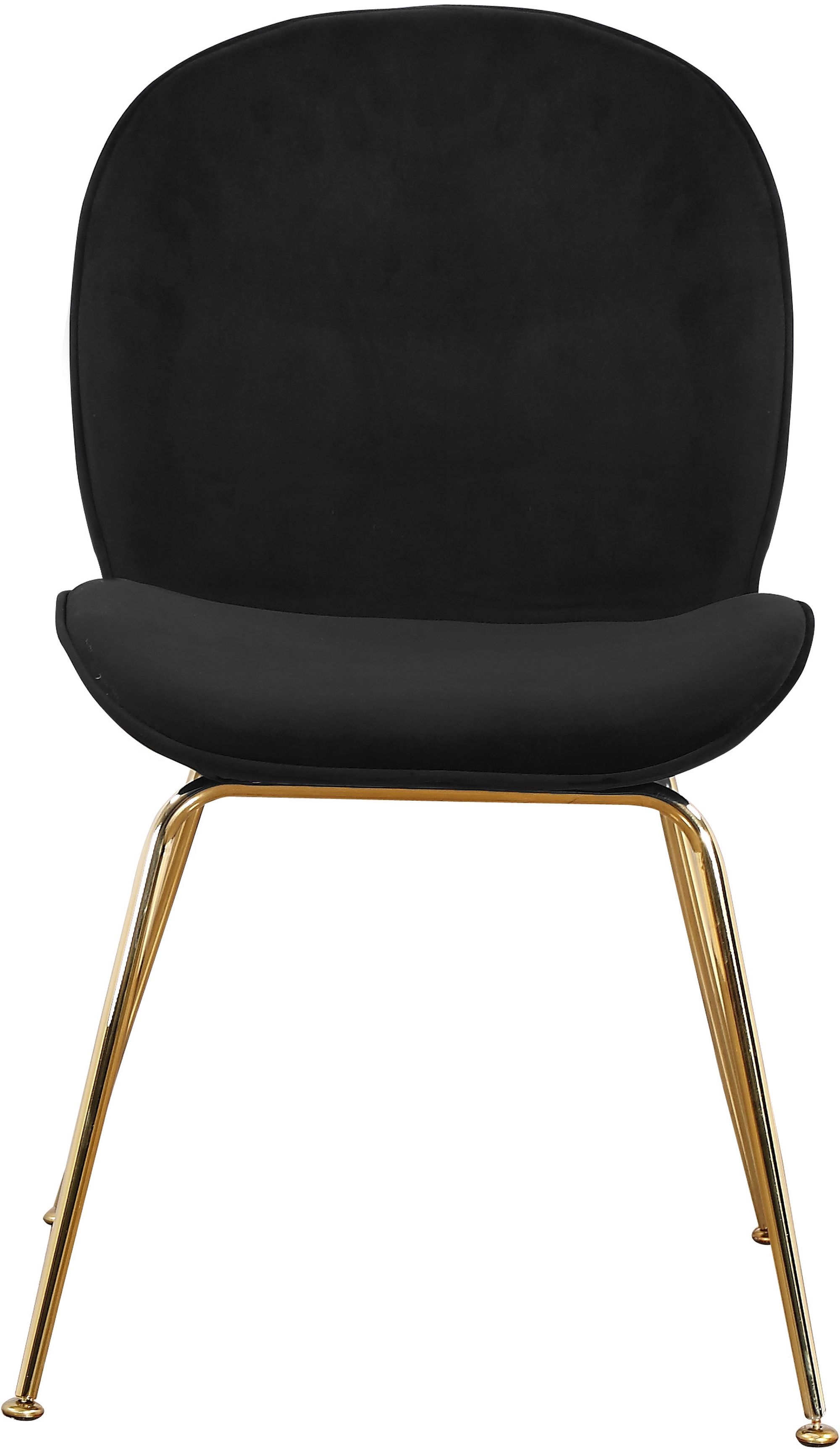 Paris Velvet Dining Chair with Polished Metal Frame
