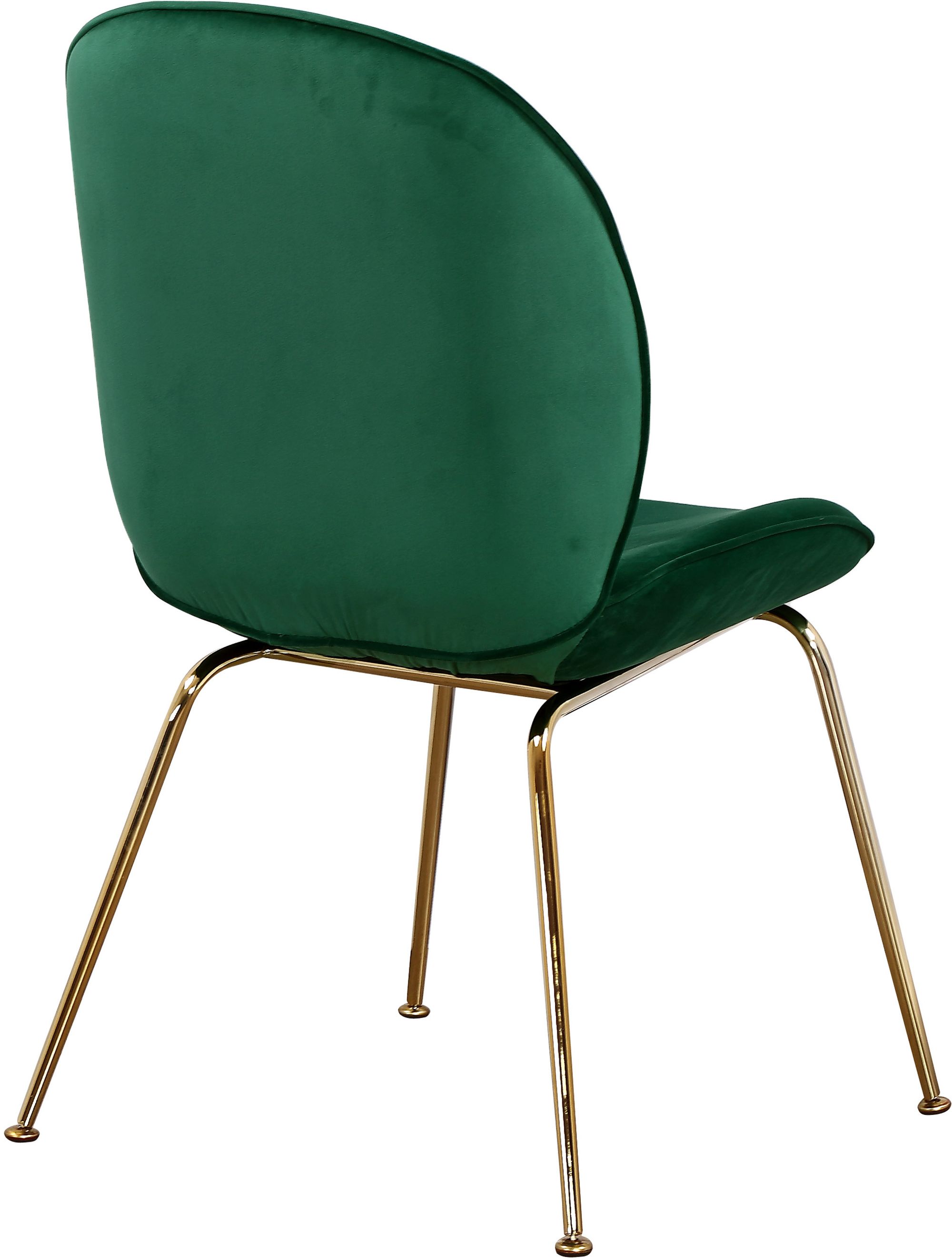 Paris Velvet Dining Chair with Polished Gold Metal Frame