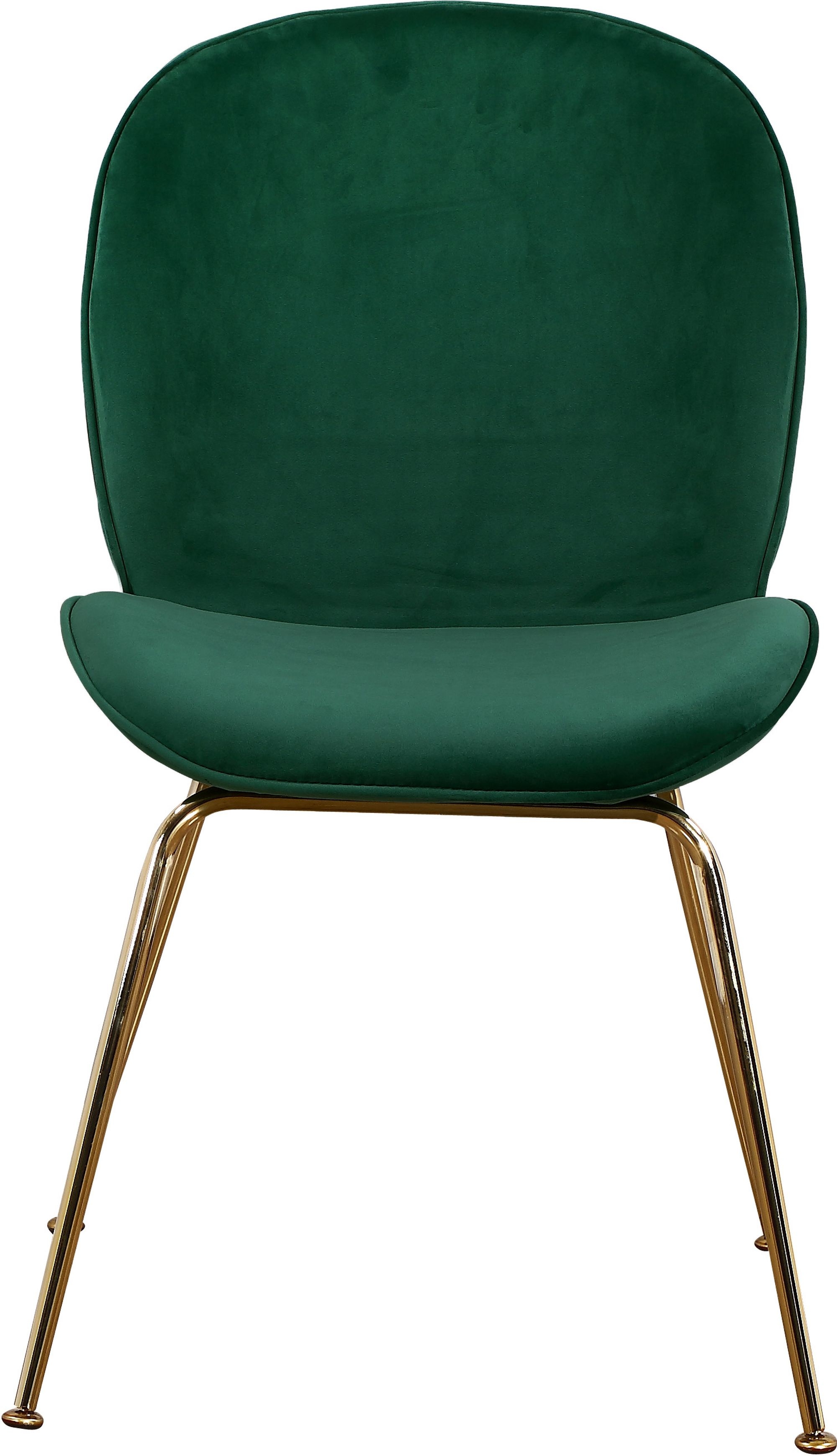 Paris Velvet Dining Chair with Polished Metal Frame