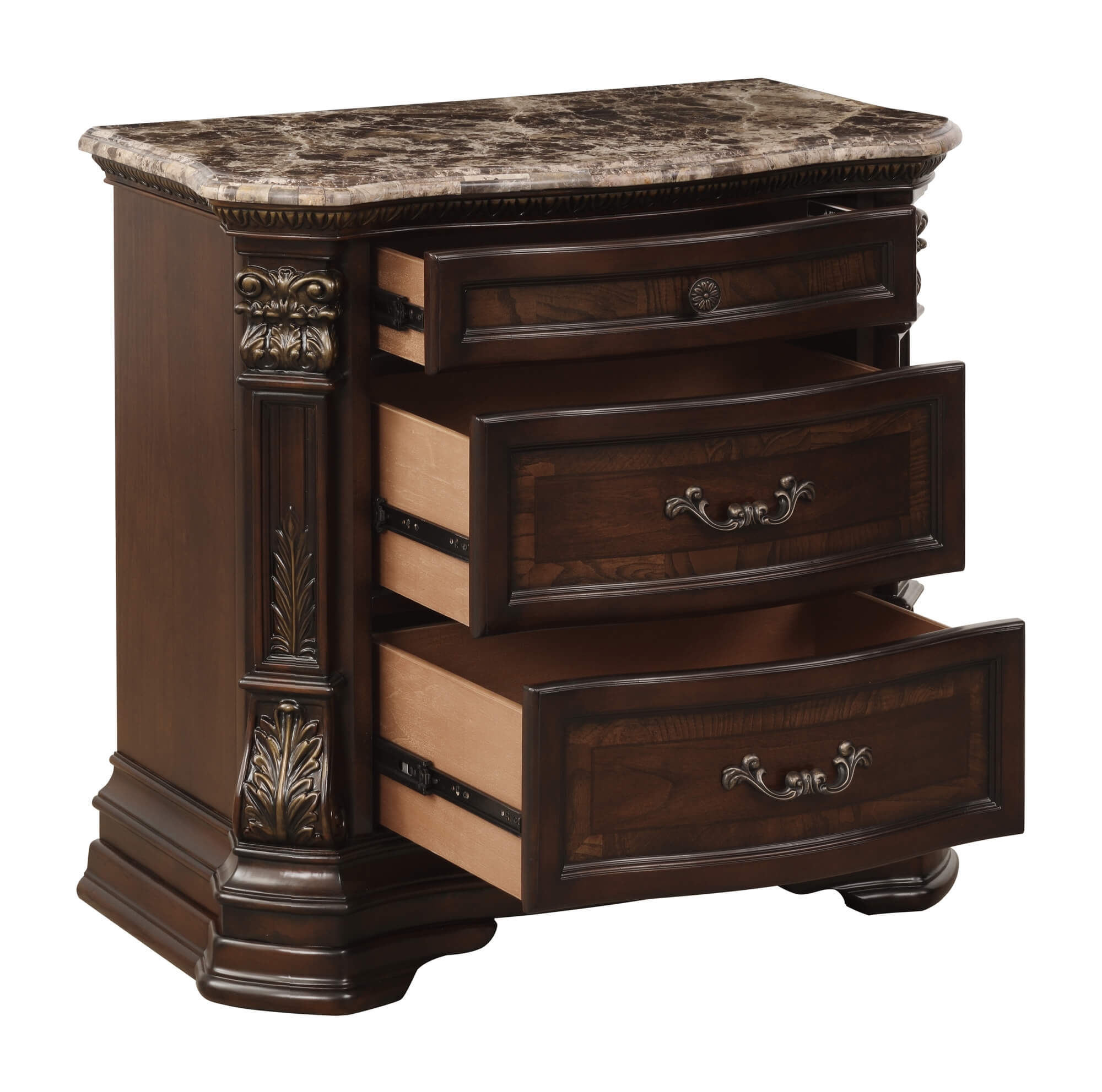 Antoinetta Marble/Wood/Wood Veneer Nightstand