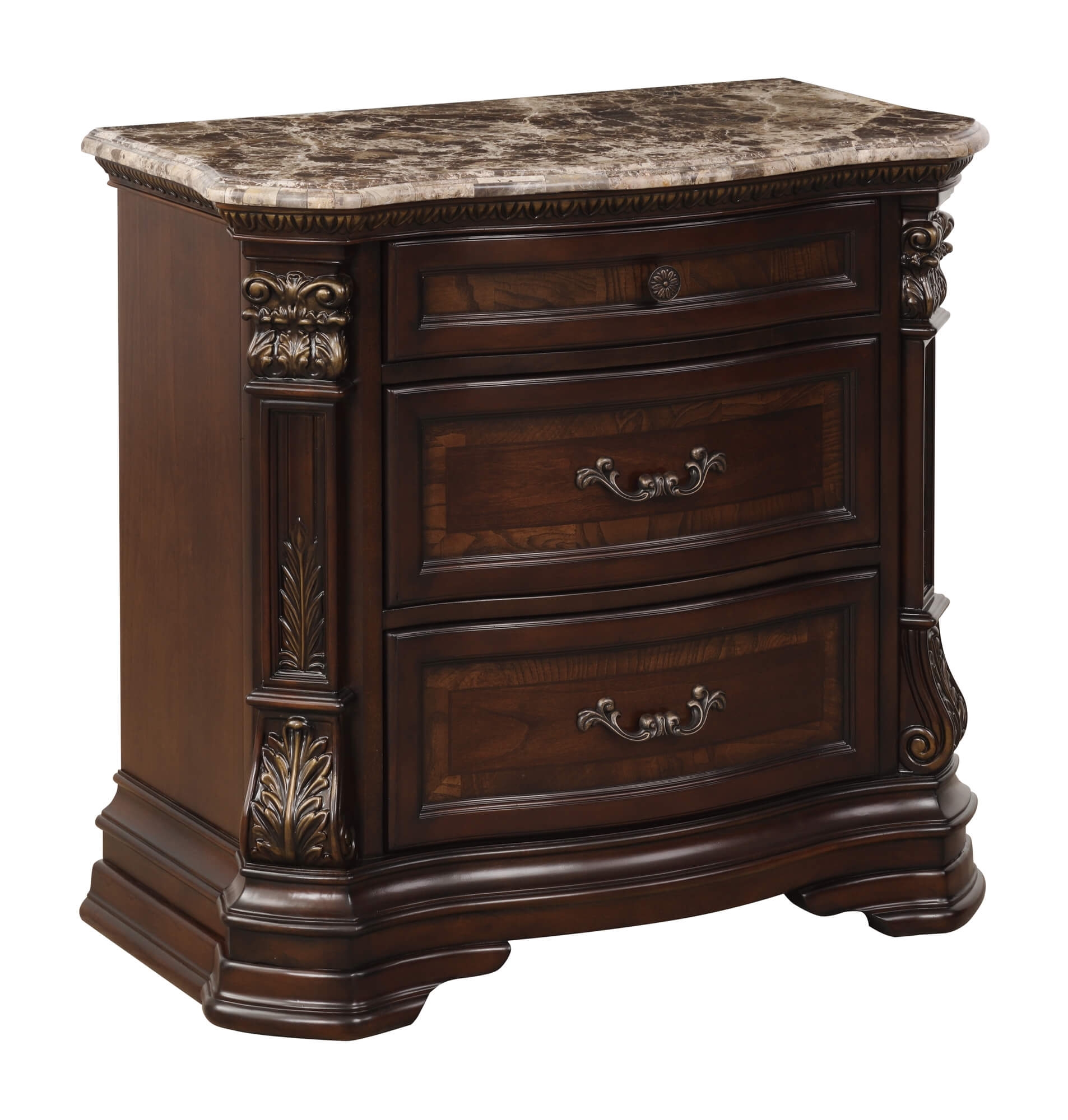 Antoinetta Marble/Wood/Wood Veneer Nightstand