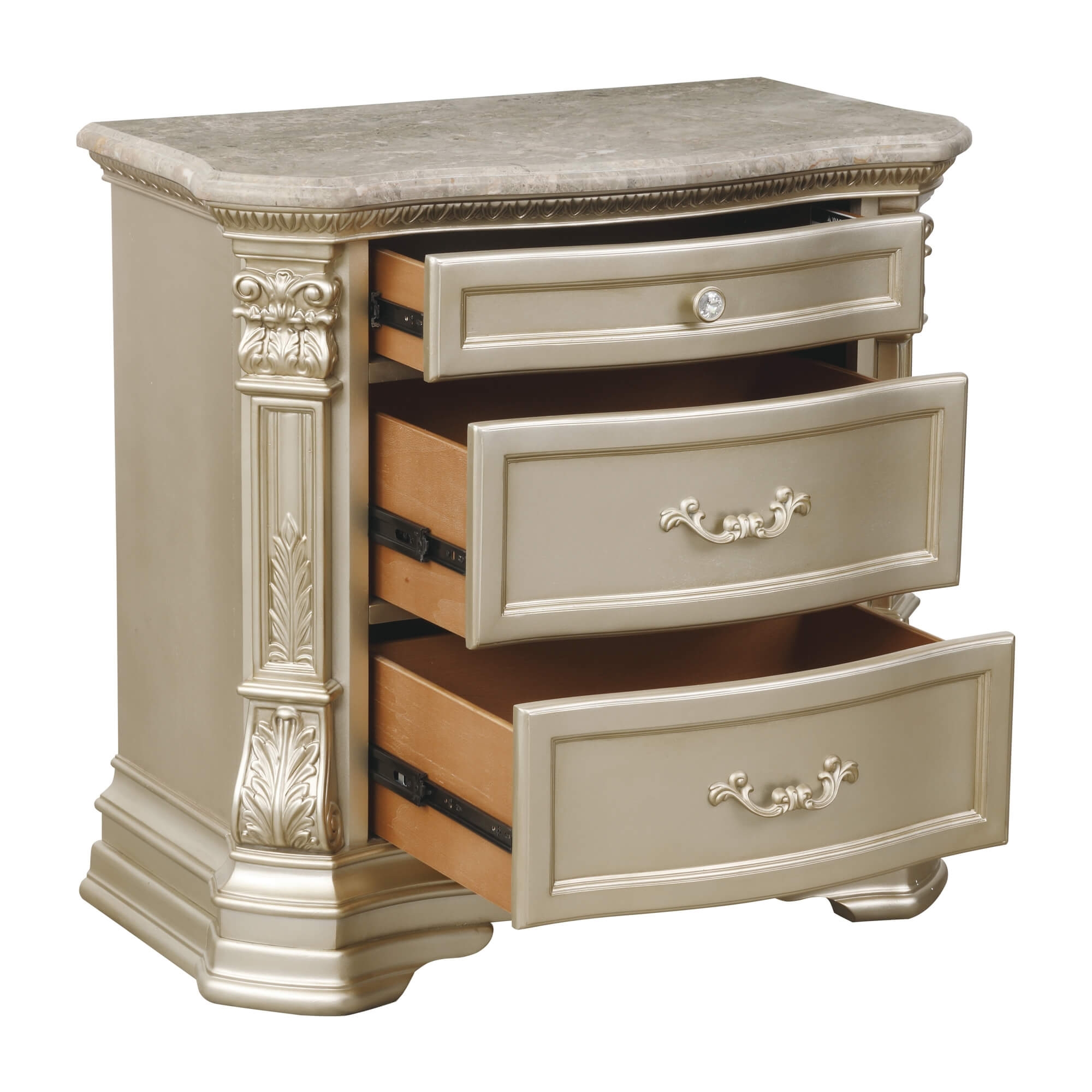 Antoinetta Marble/Wood/Wood Veneer Nightstand