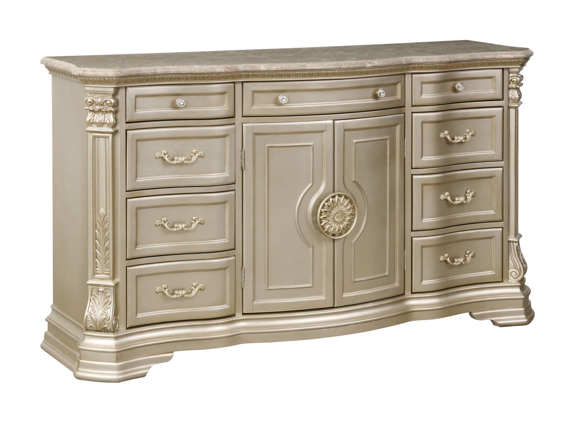 Antoinetta Marble/Wood/Wood Veneer Dresser