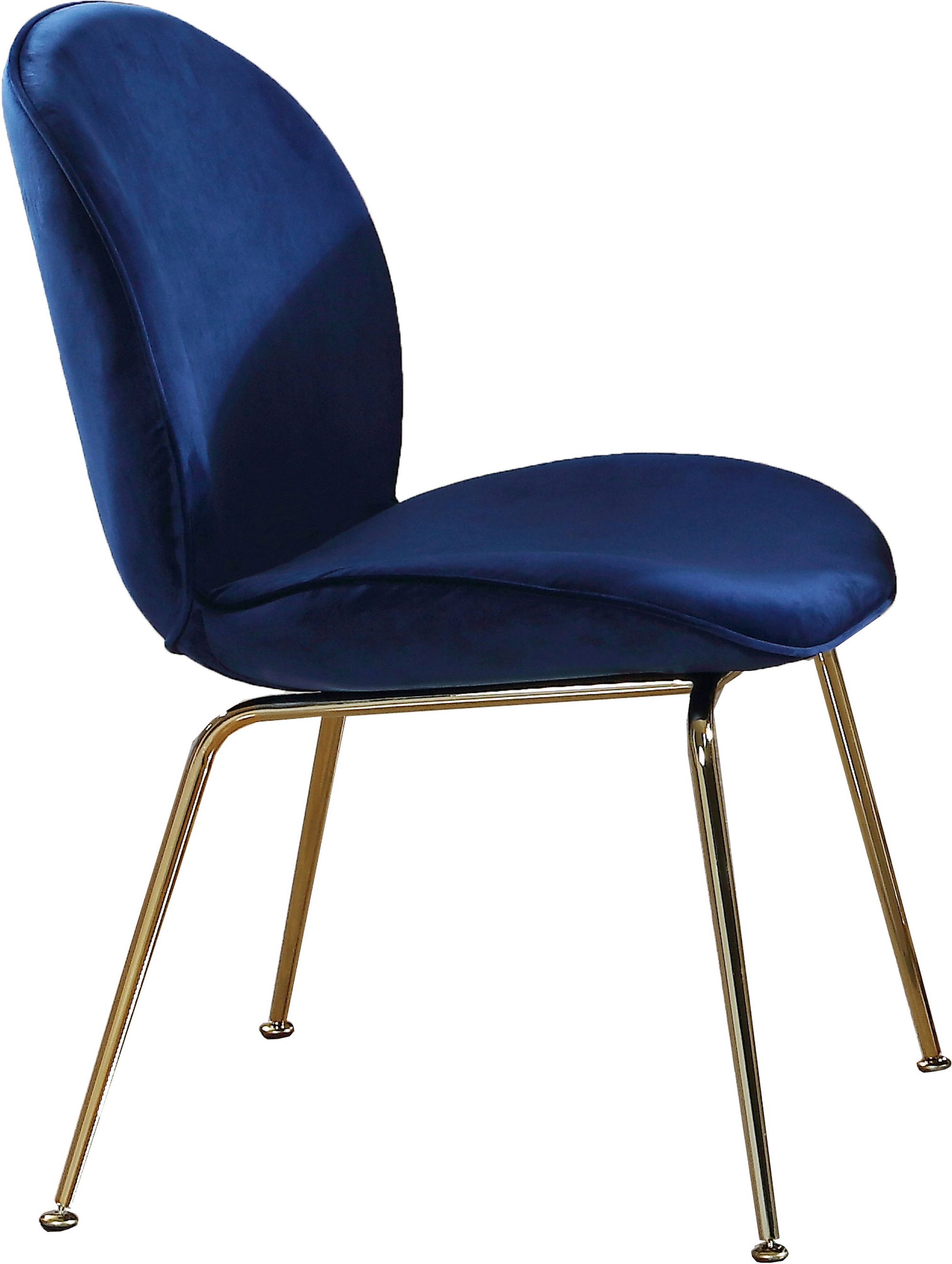 Paris Velvet Dining Chair with Polished Gold Metal Frame