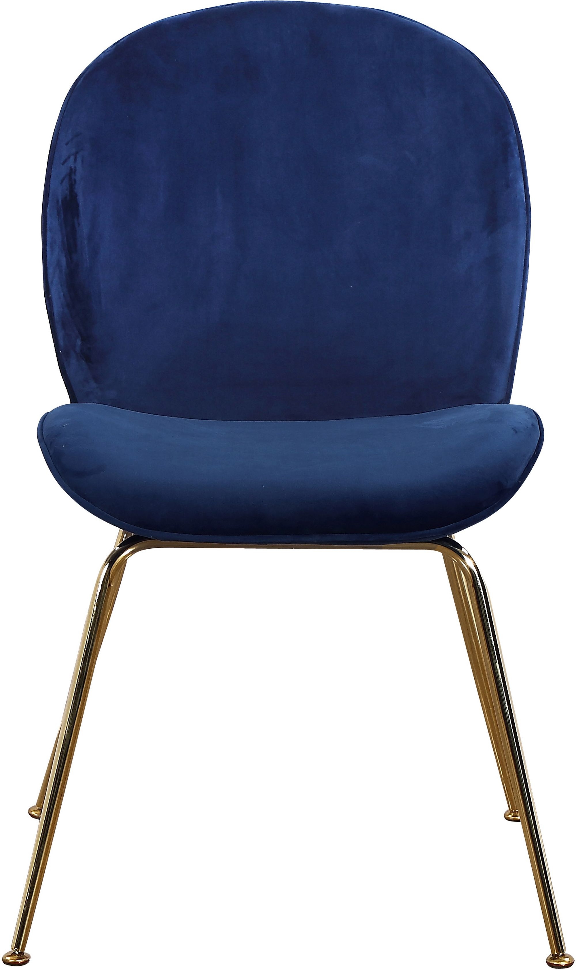 Paris Velvet Dining Chair with Polished Metal Frame