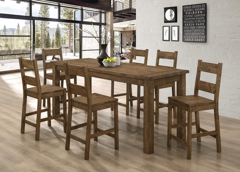 Coleman Rectangular Wood Counter Height Table
