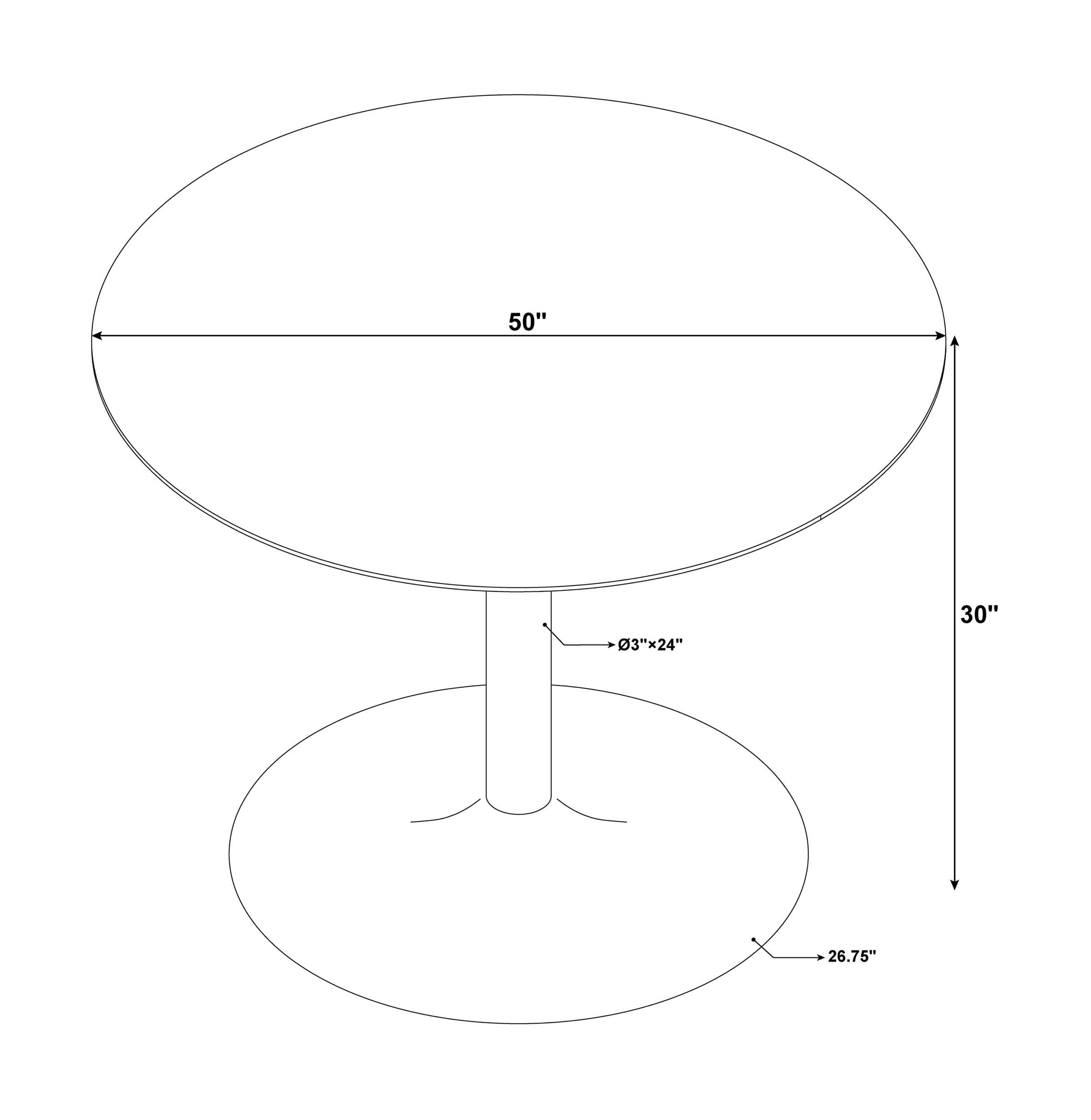 Kella Marble Round Dining Table