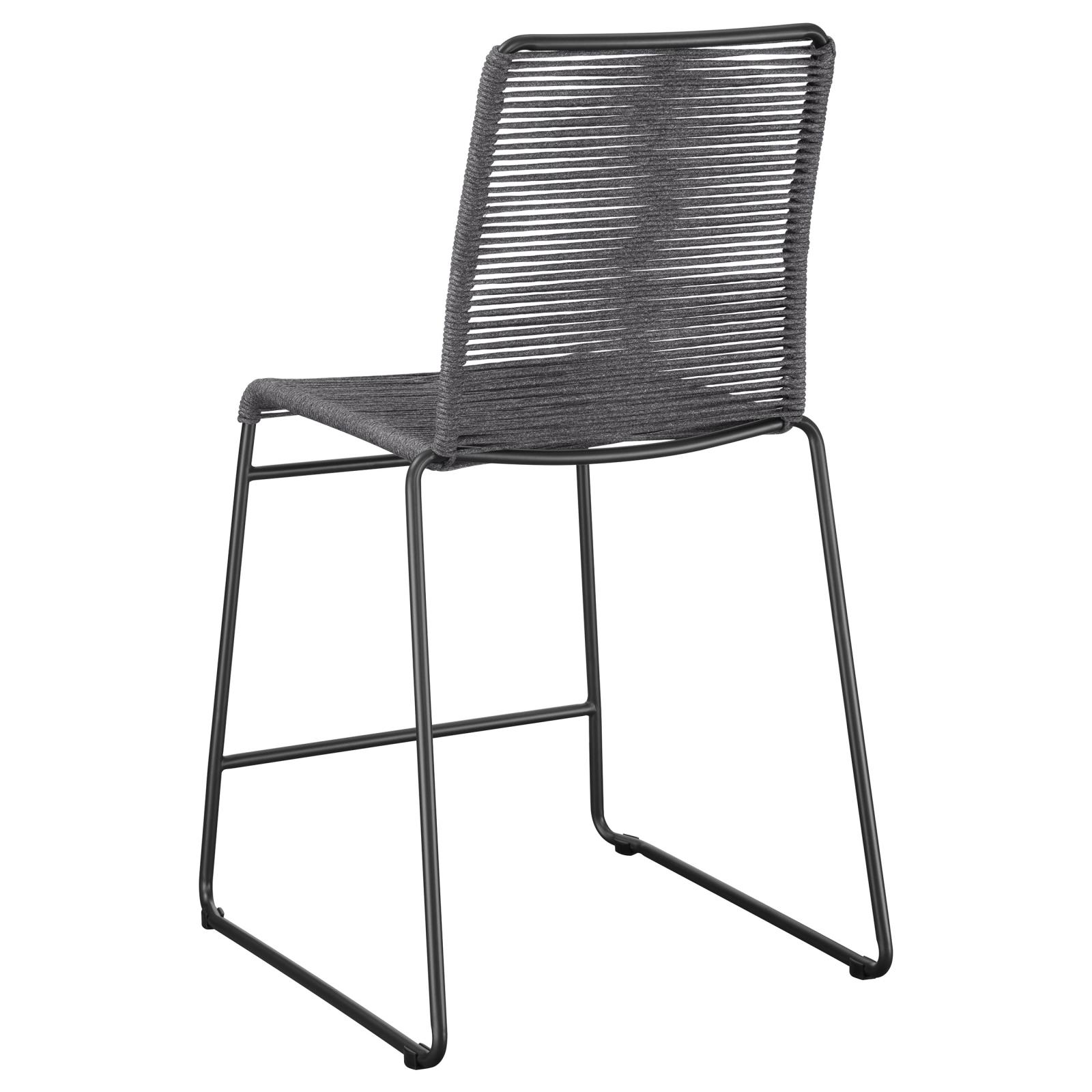 Jerome Woven Rope Counter Stool with Metal Base