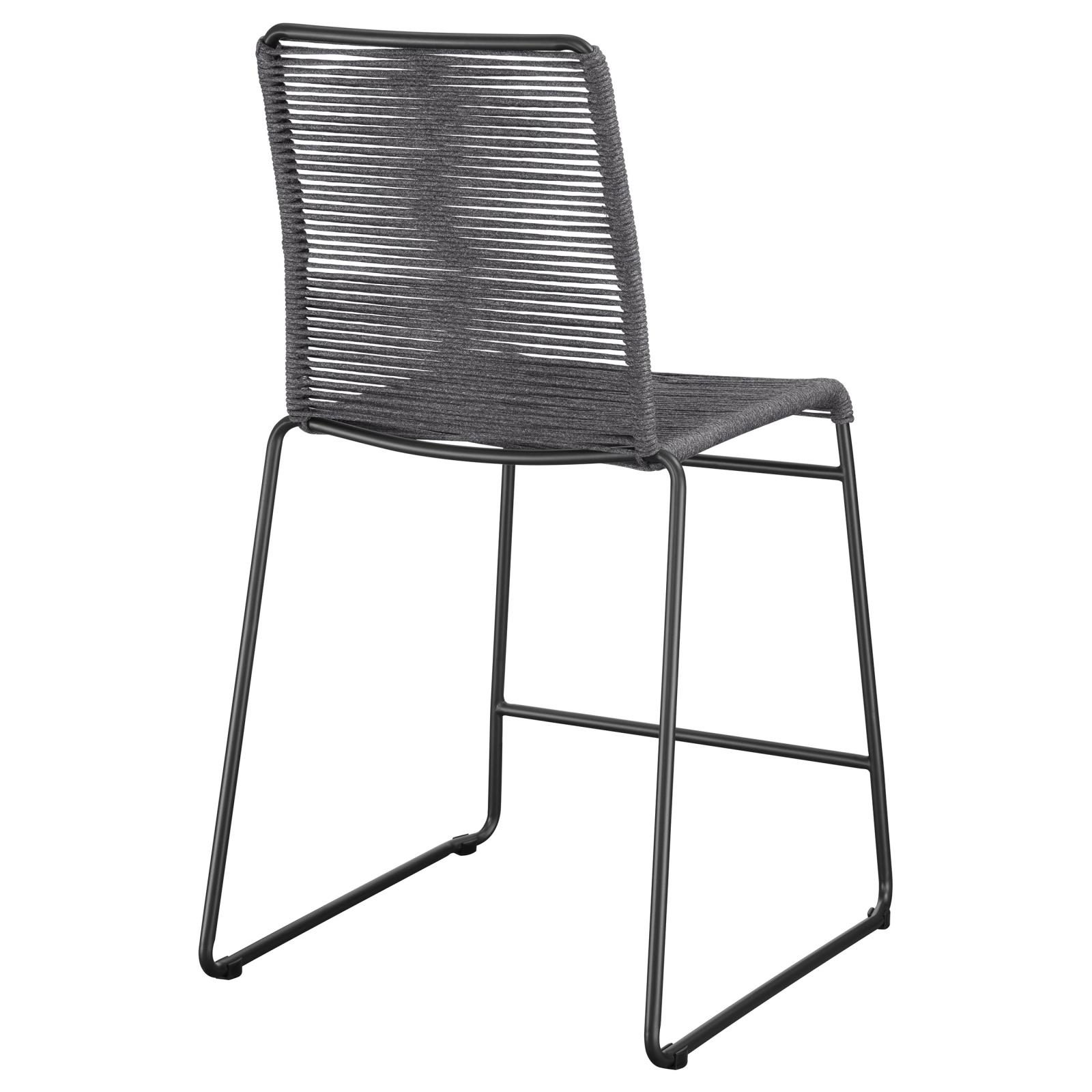 Jerome Woven Rope Counter Stool with Metal Base