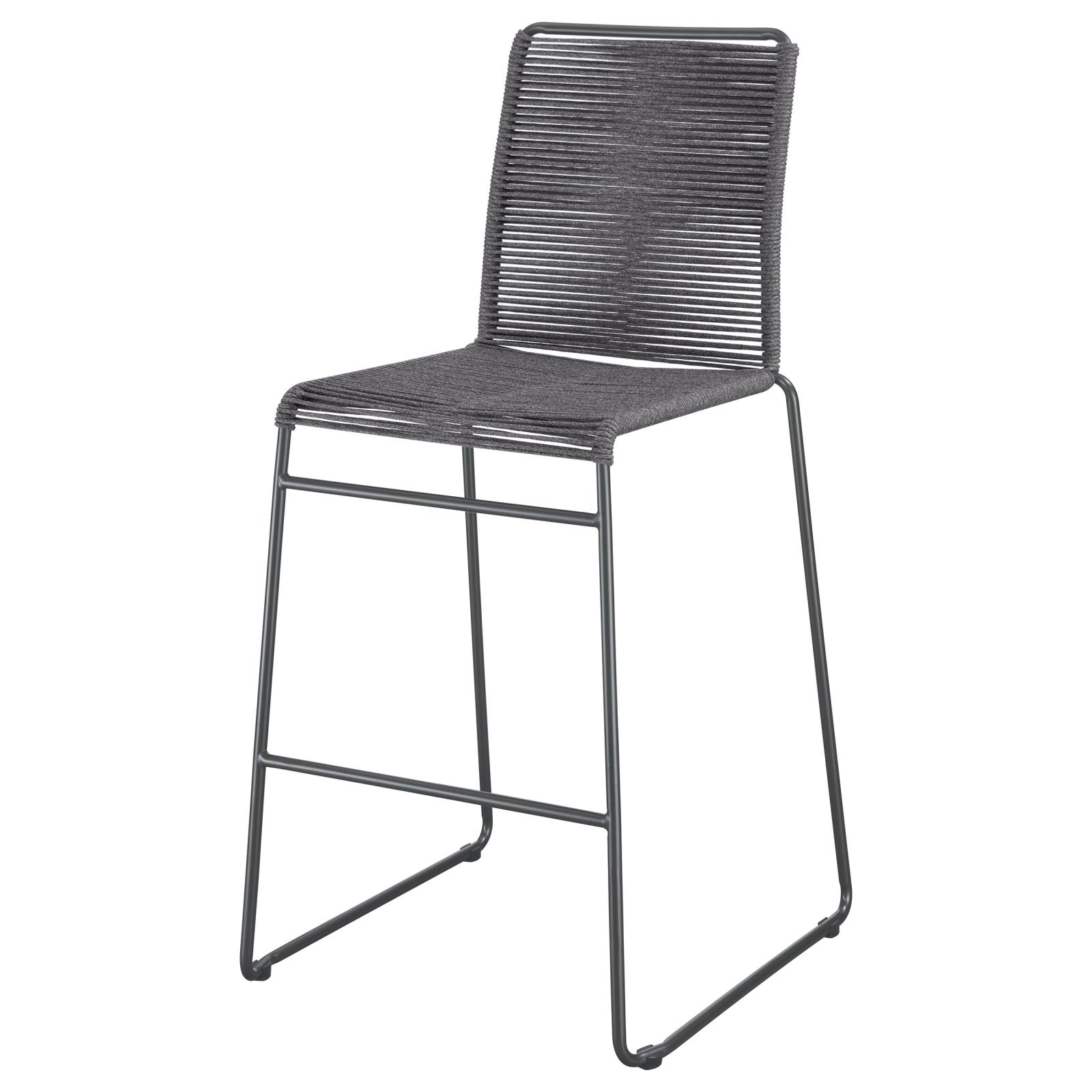 Jerome Woven Rope Bar Stool with Metal Base