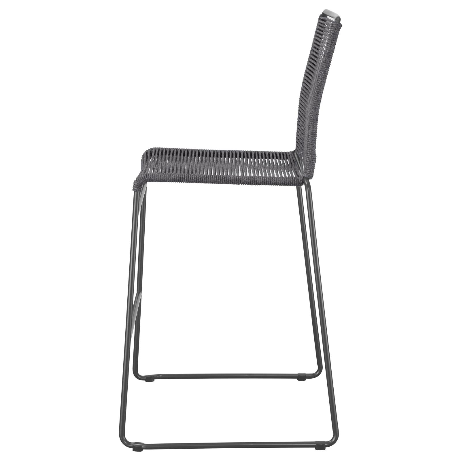 Jerome Woven Rope Bar Stool with Metal Base