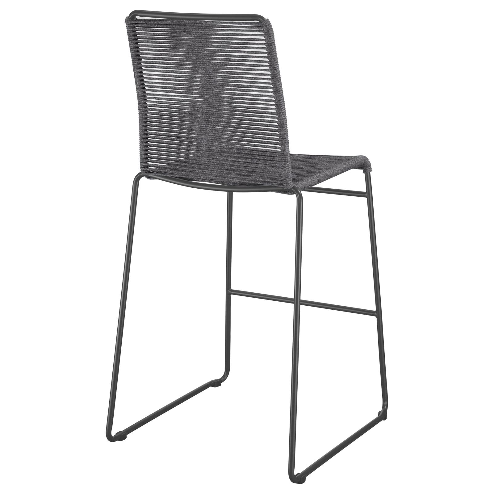Jerome Woven Rope Bar Stool with Metal Base
