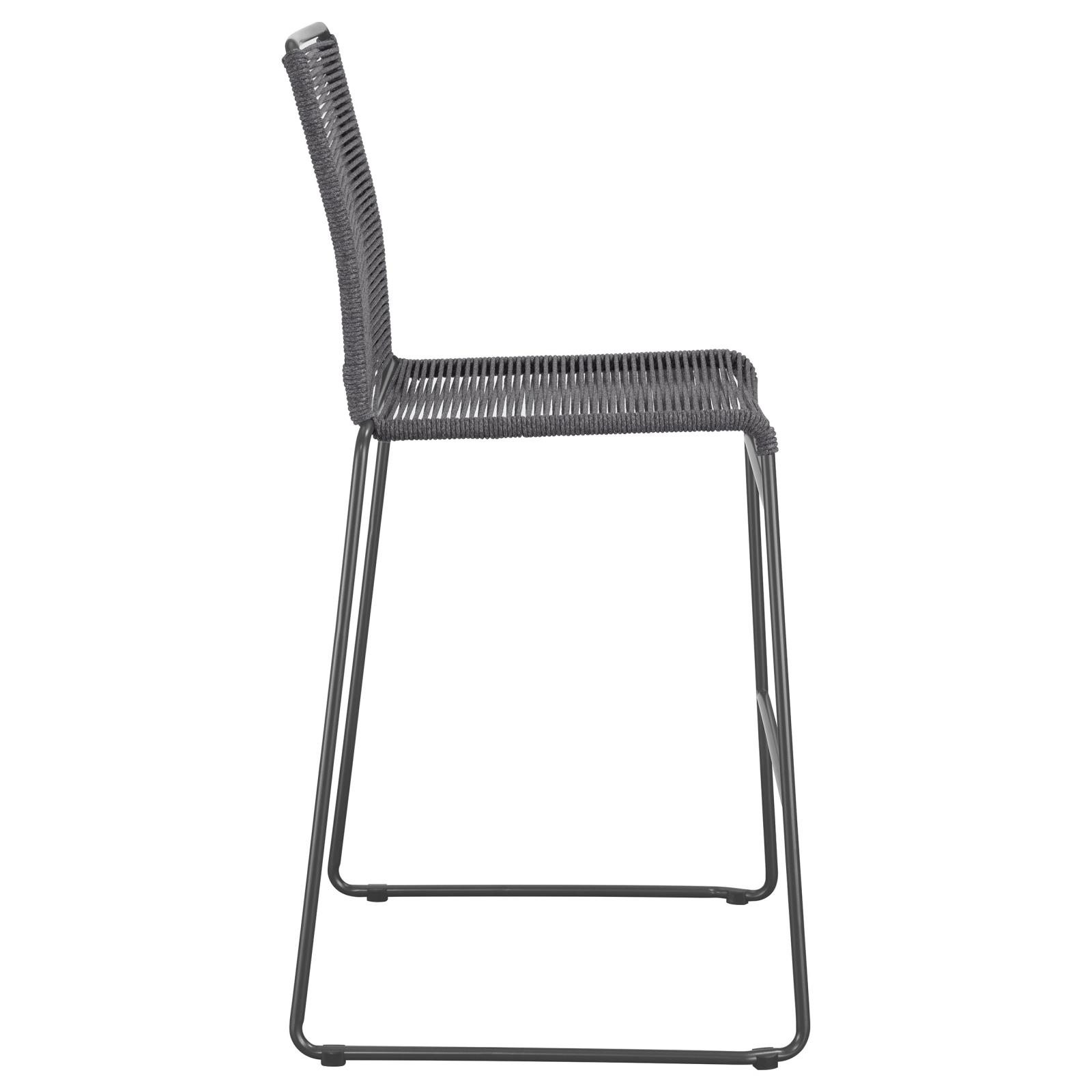 Jerome Woven Rope Bar Stool with Metal Base