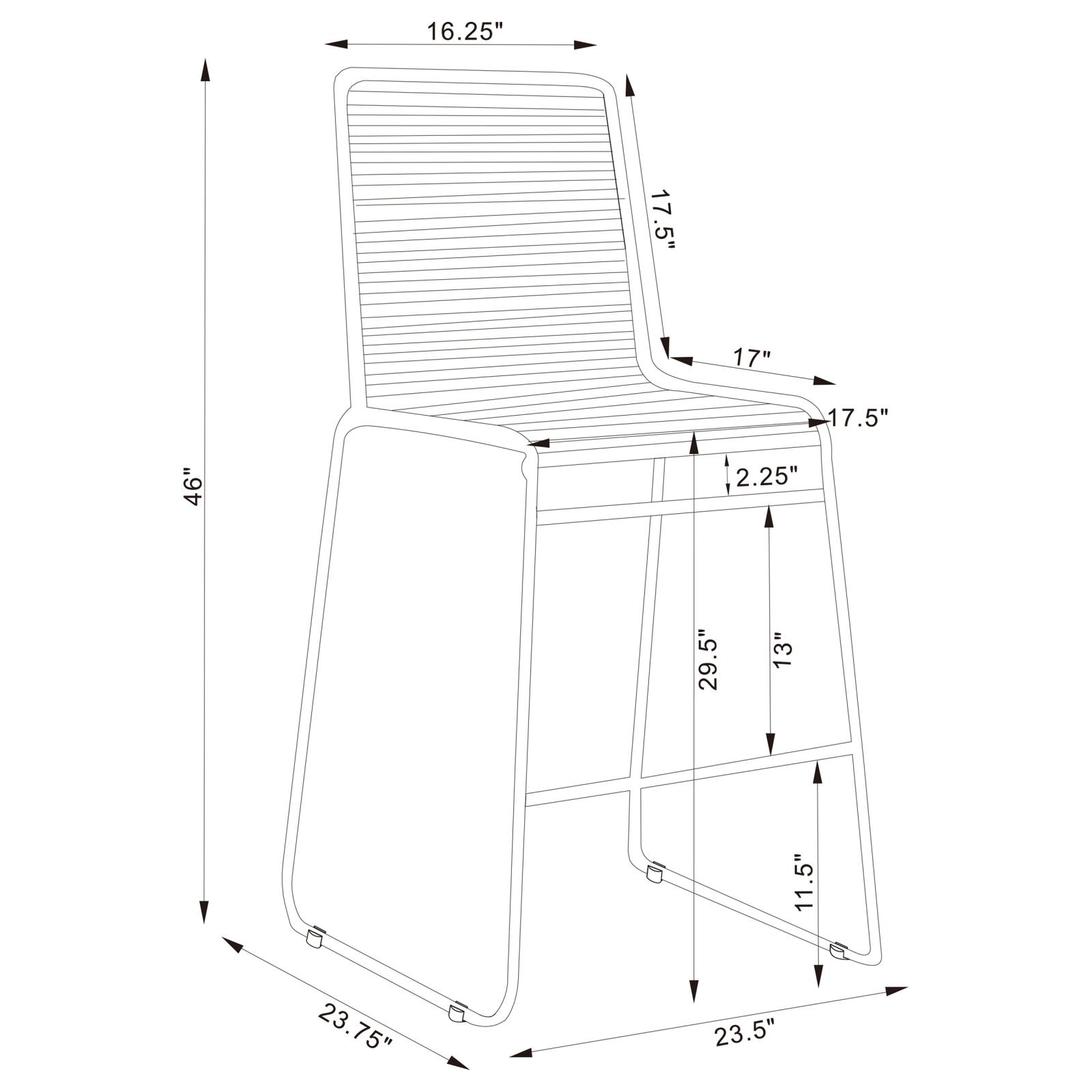 Jerome Woven Rope Bar Stool with Metal Base