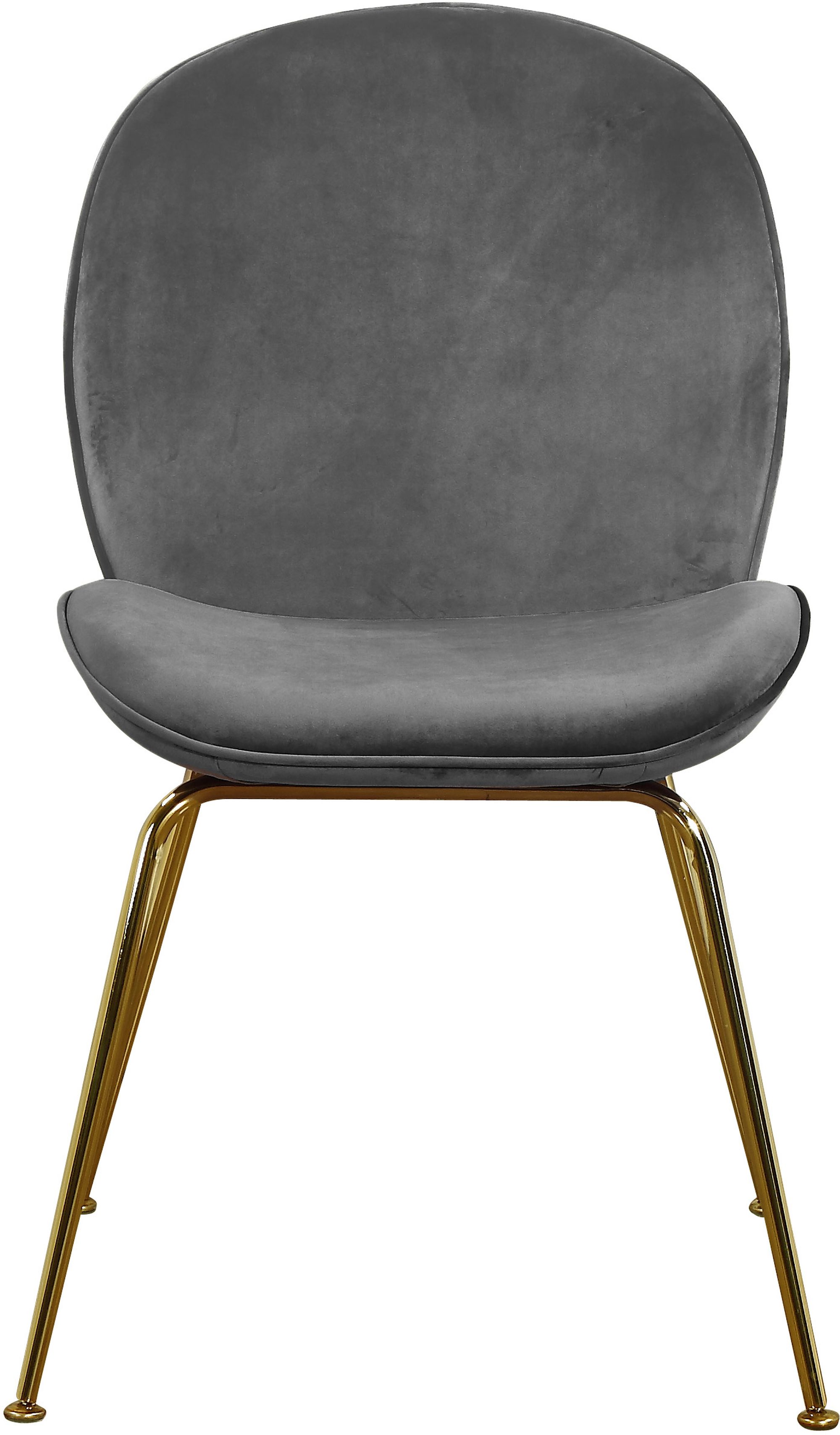 Paris Velvet Dining Chair with Polished Gold Metal Frame