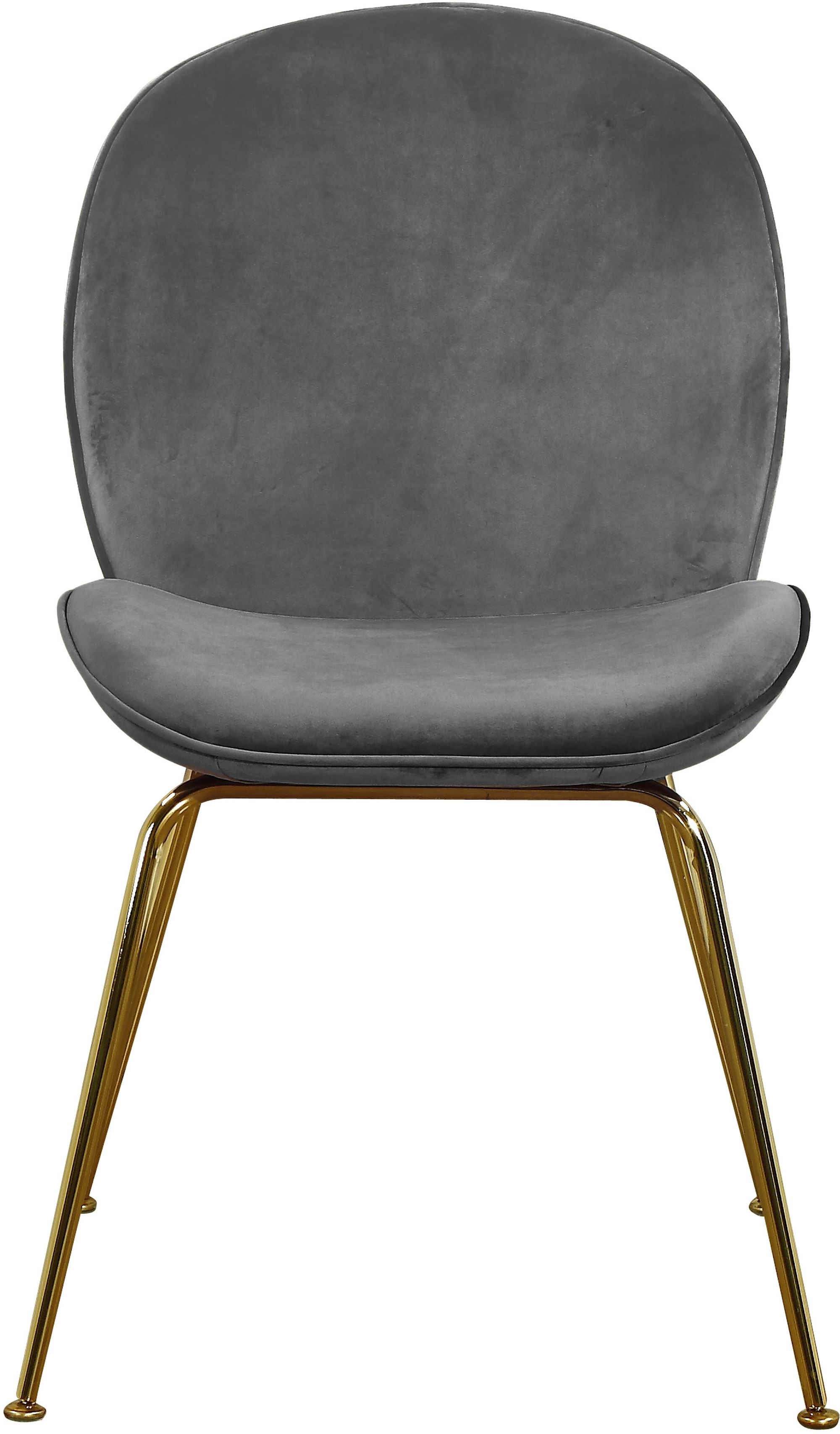 Paris Velvet Dining Chair with Polished Metal Frame