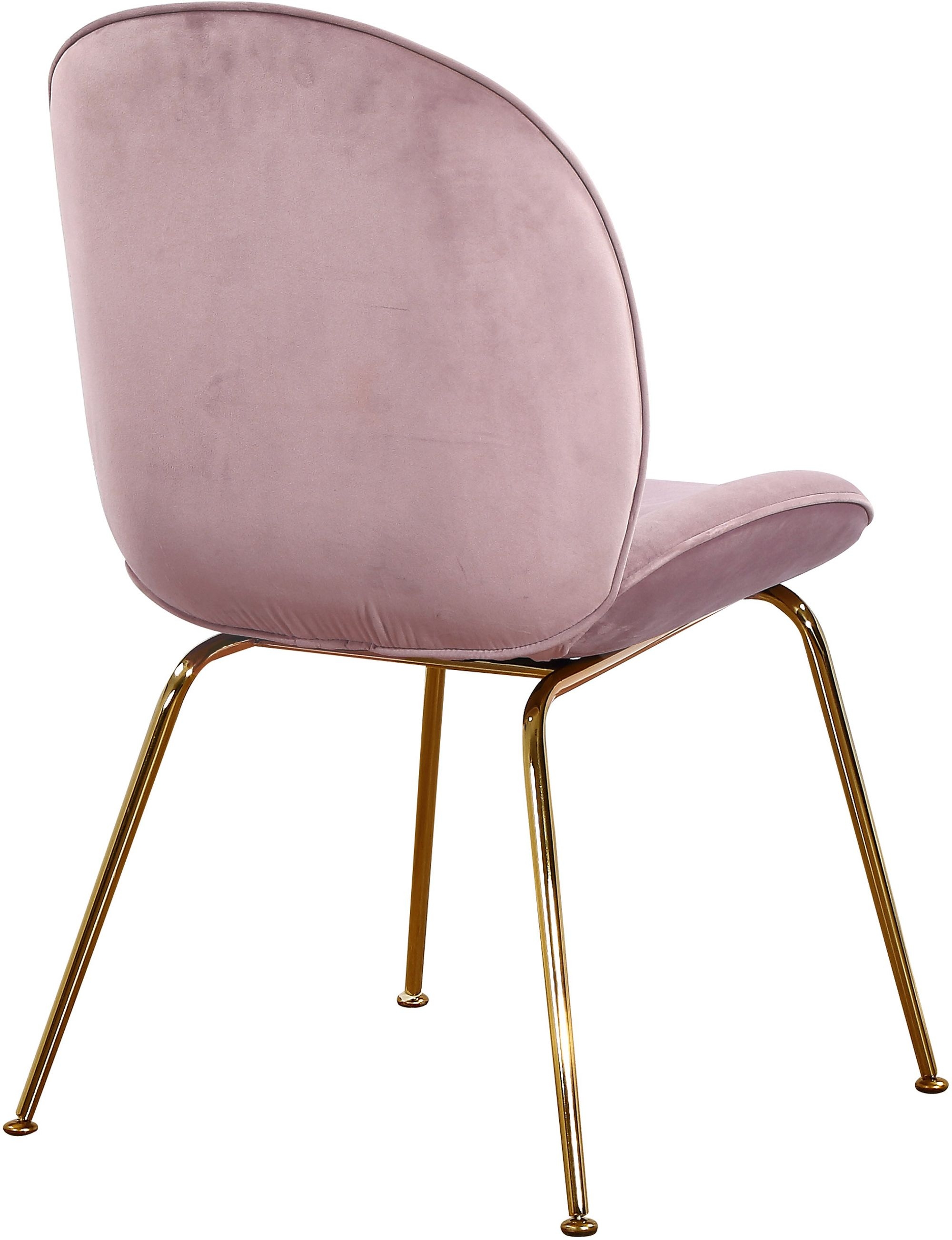 Paris Velvet Dining Chair with Polished Metal Frame