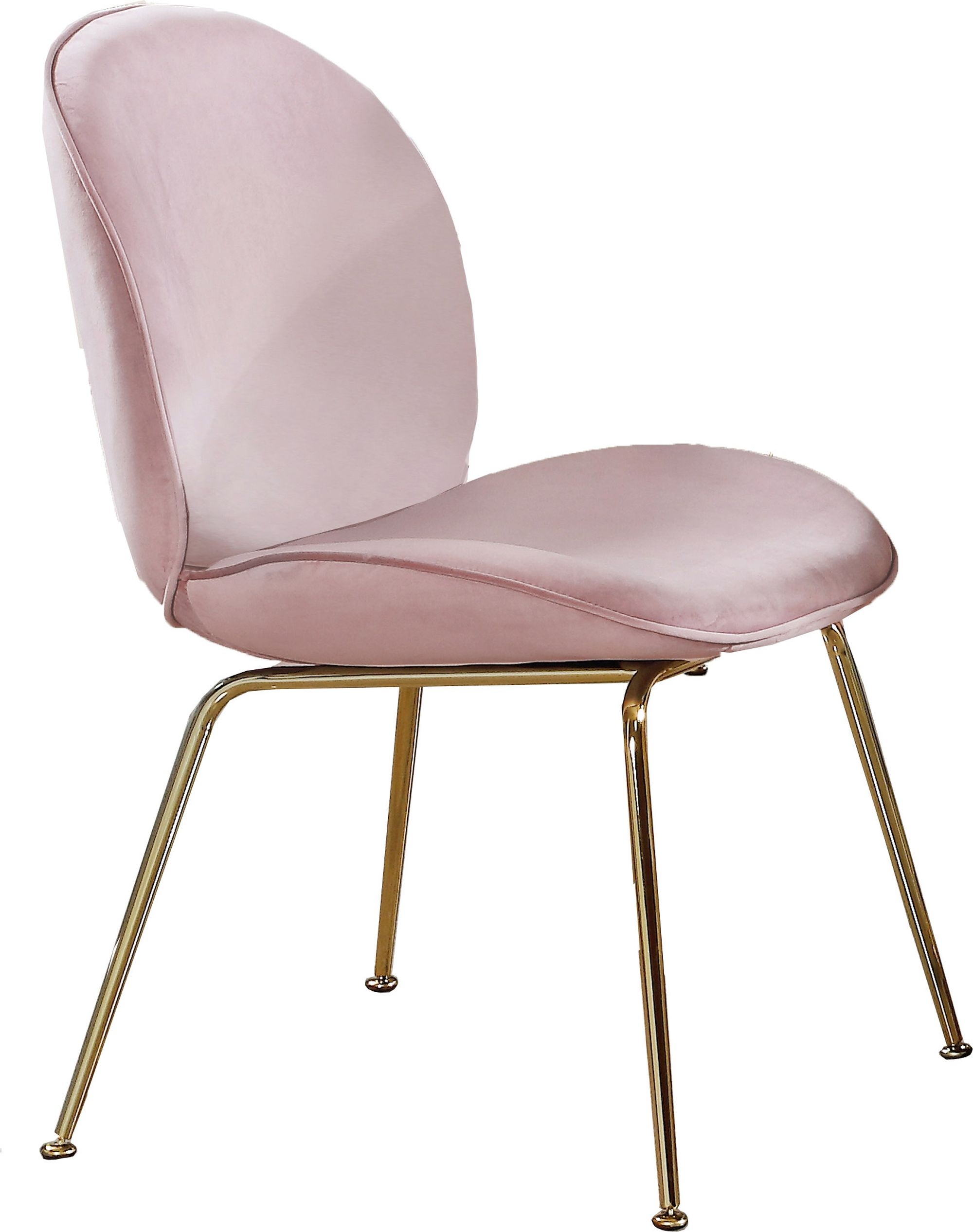 Paris Velvet Dining Chair with Polished Metal Frame