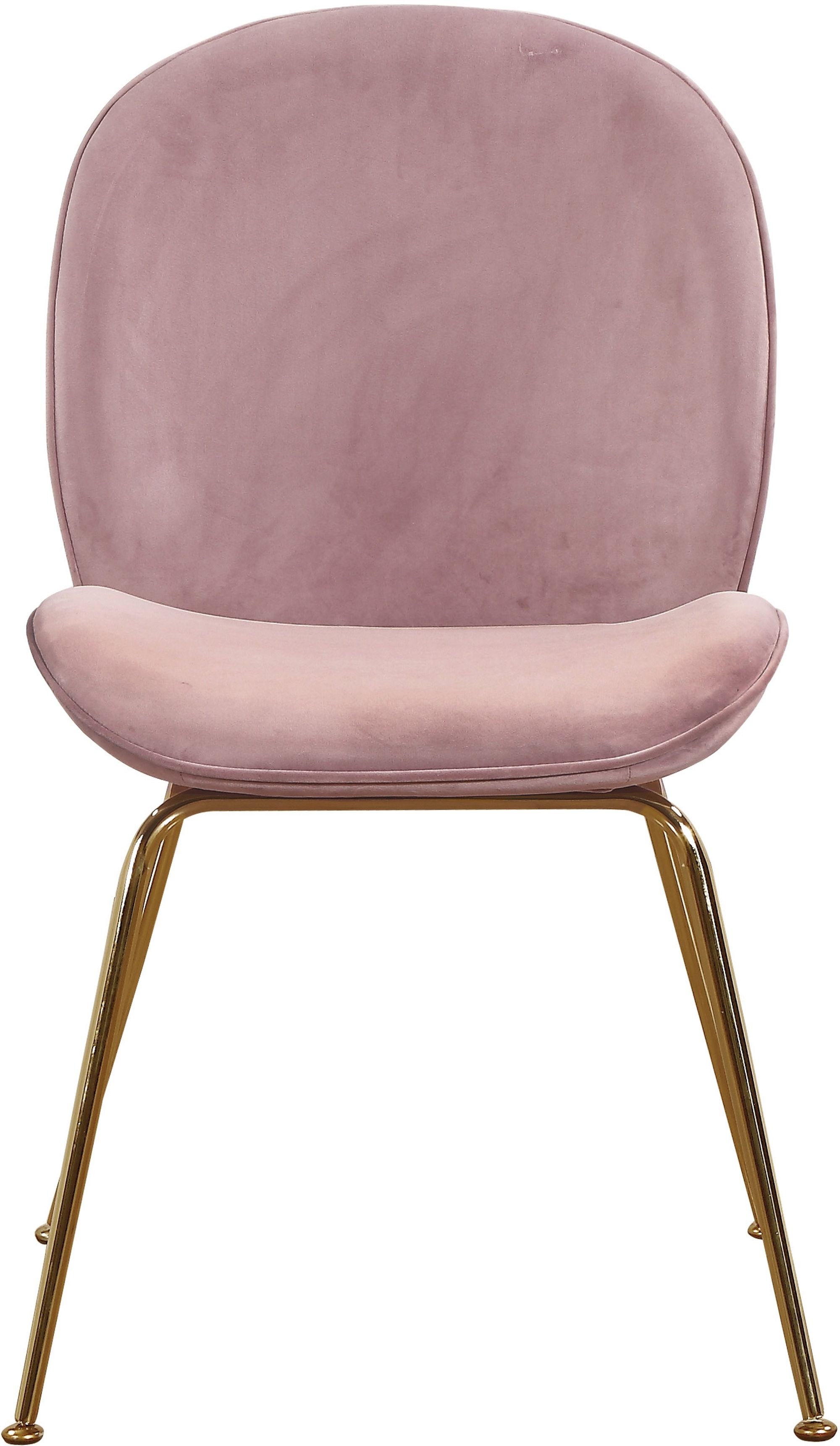 Paris Velvet Dining Chair with Polished Metal Frame