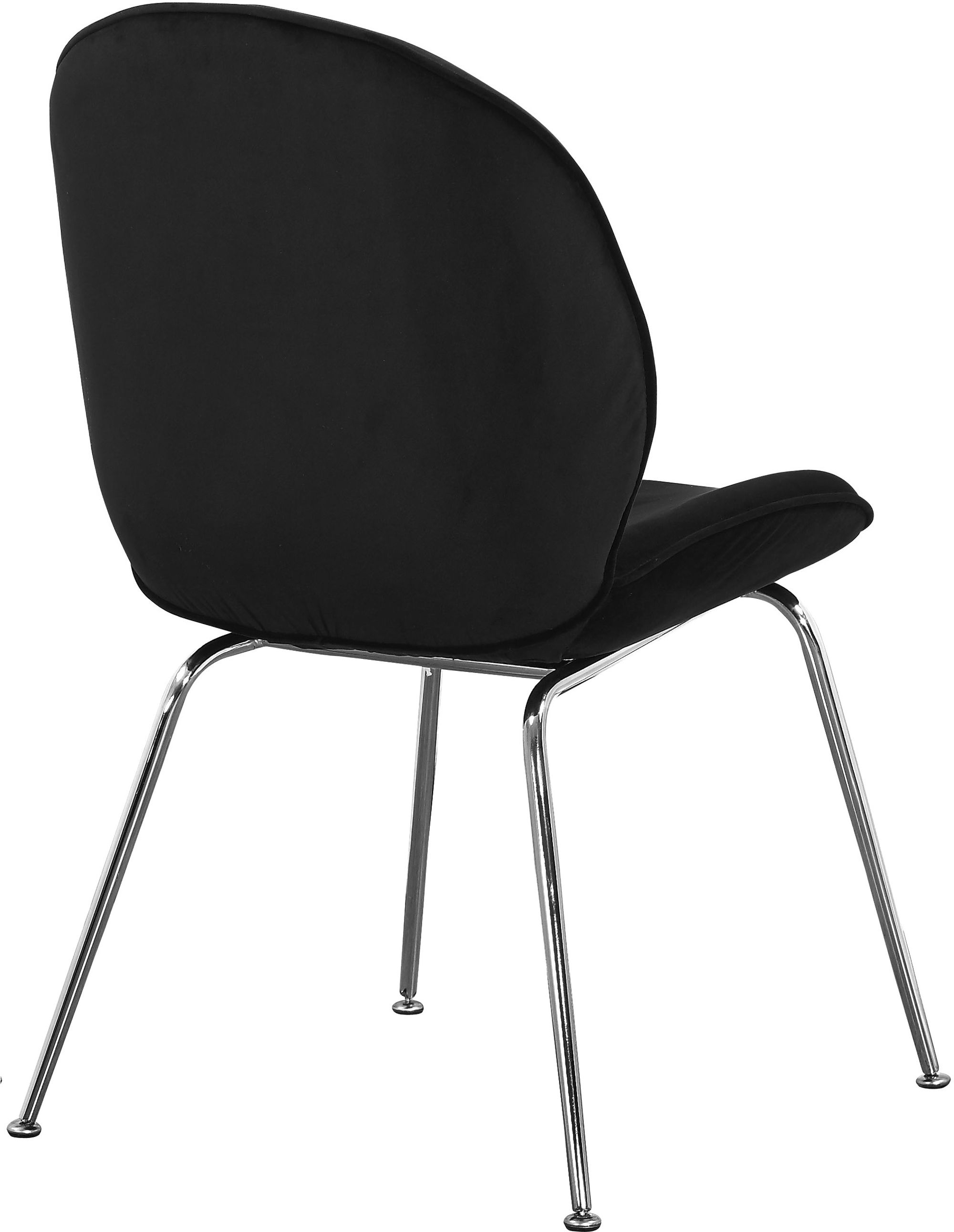 Paris Velvet Dining Chair with Polished Chrome Metal Frame