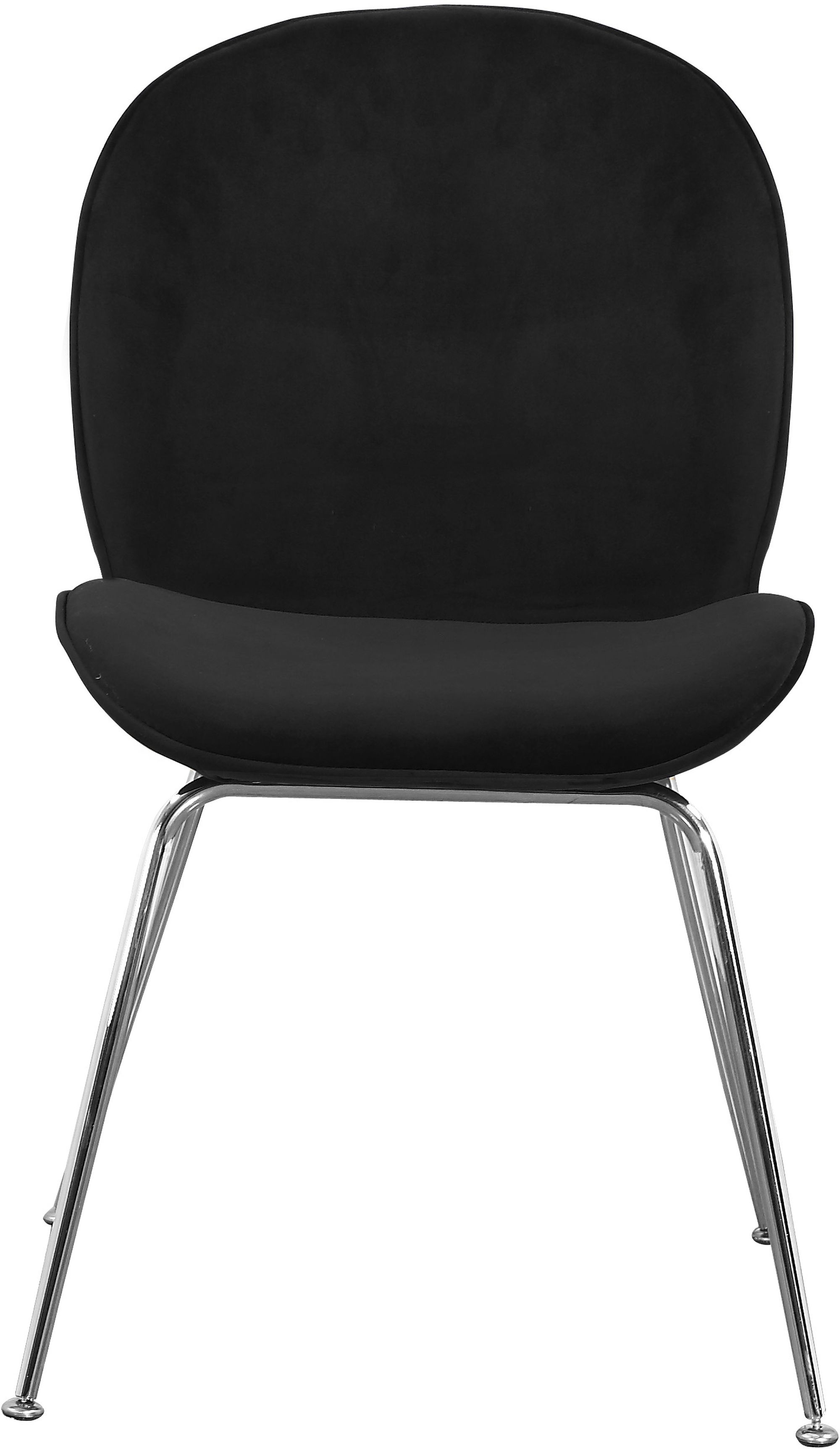 Paris Velvet Dining Chair with Polished Chrome Metal Frame