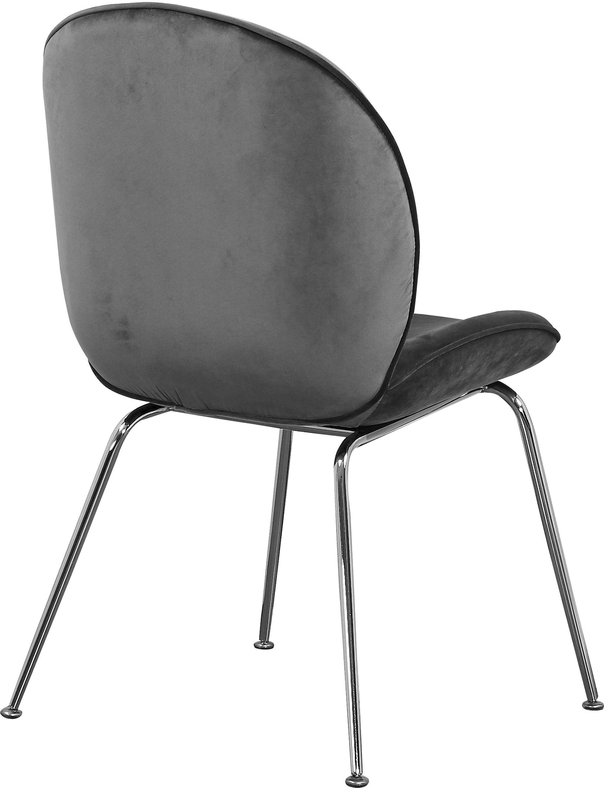 Paris Velvet Dining Chair with Polished Metal Frame