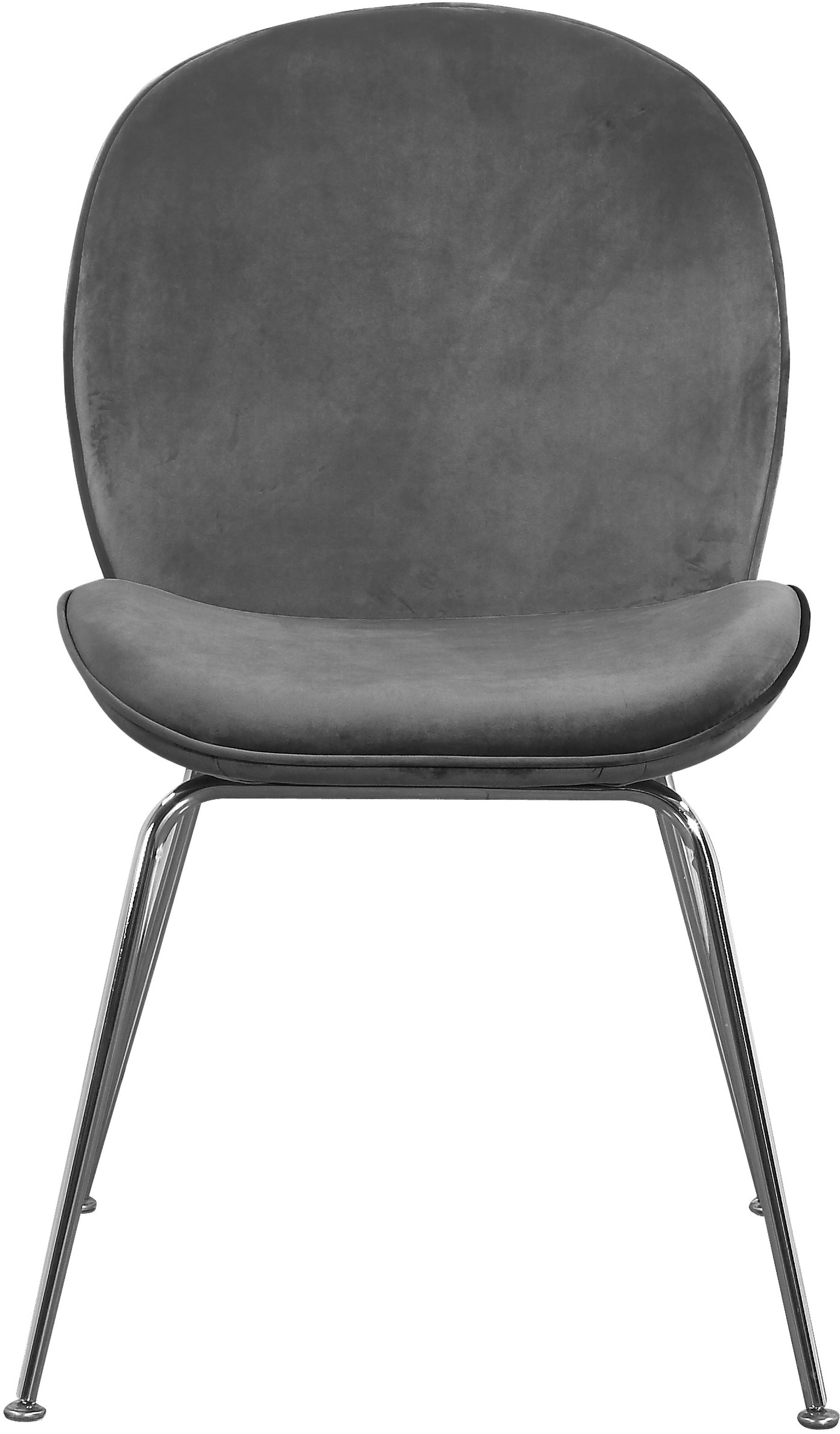 Paris Velvet Dining Chair with Polished Metal Frame