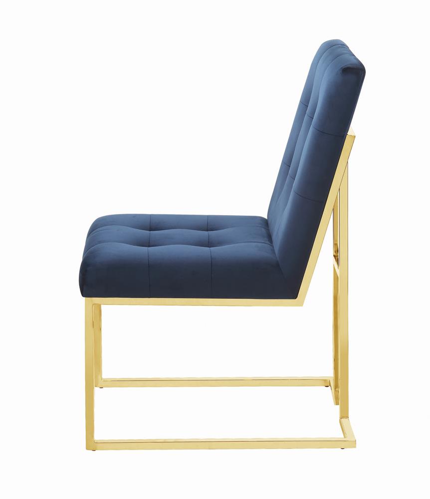 Cisco Velvet Tufted Back Side Chair