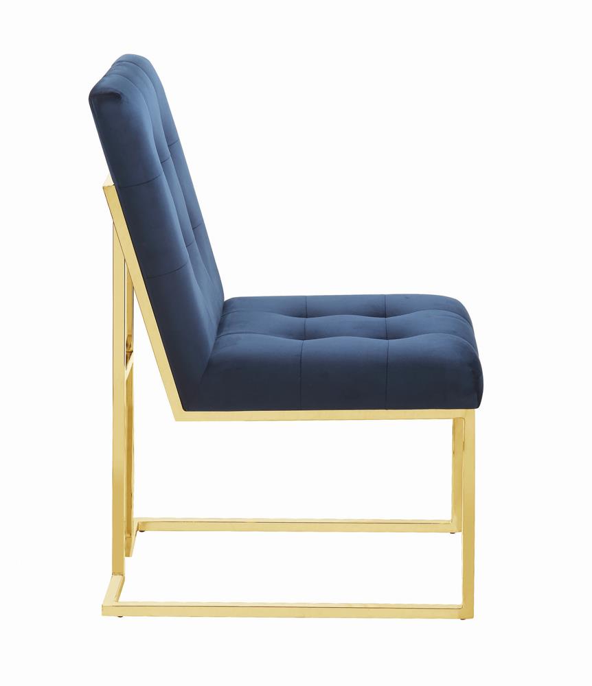 Cisco Velvet Tufted Back Side Chair