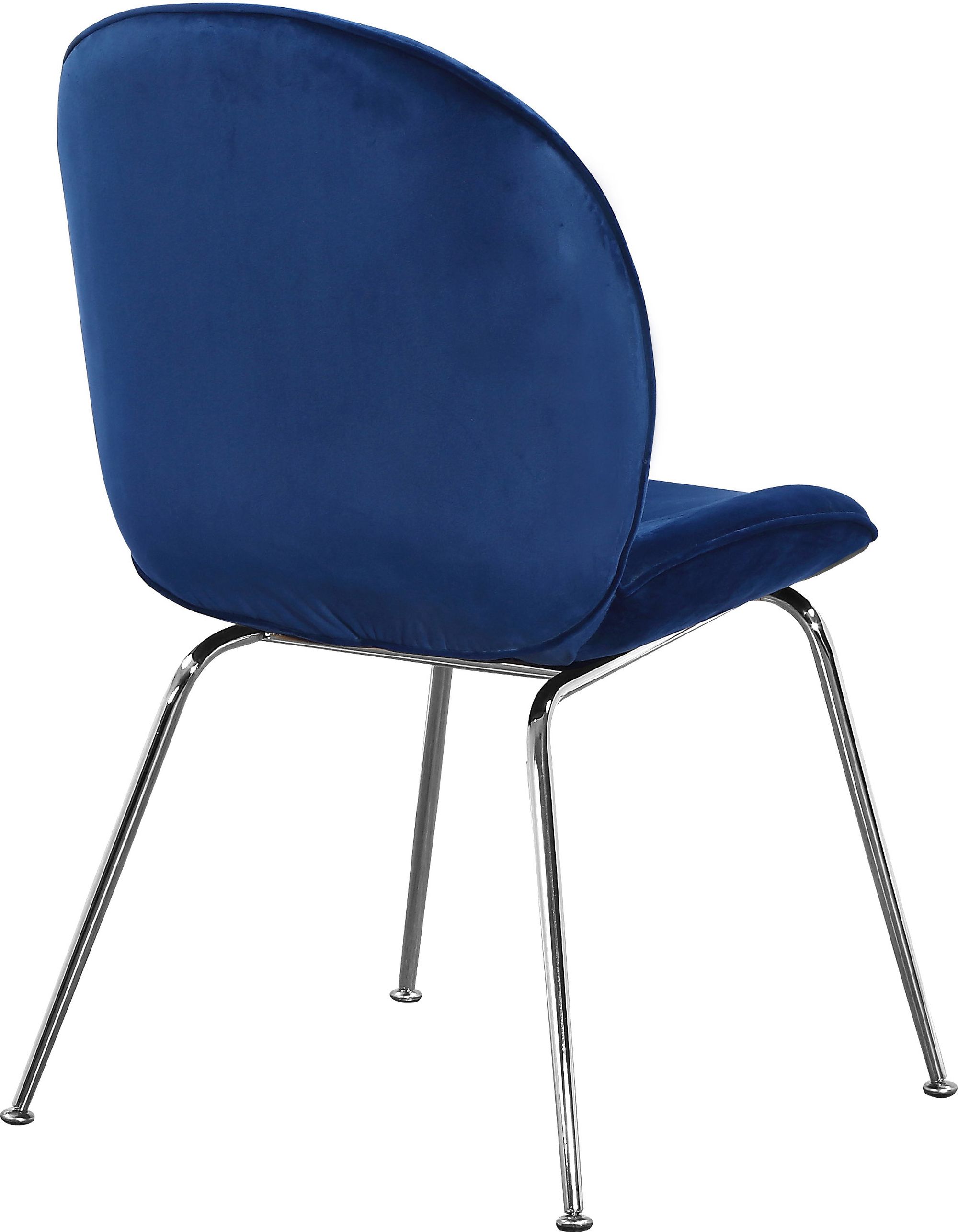Paris Velvet Dining Chair with Polished Chrome Metal Frame