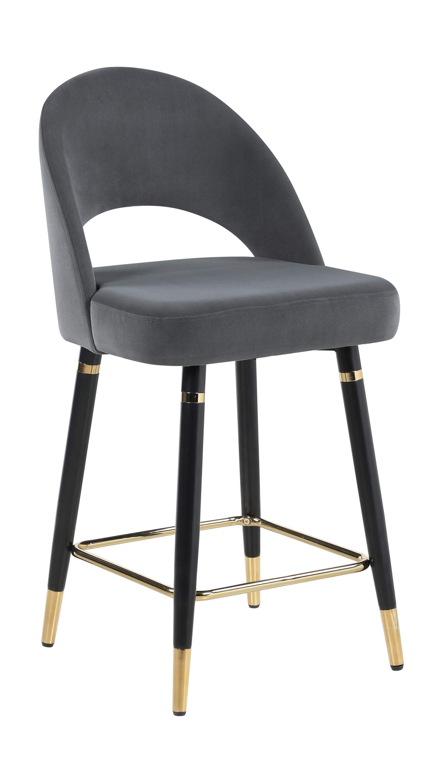 Lindsey Arched Back Velvet Counter Stool