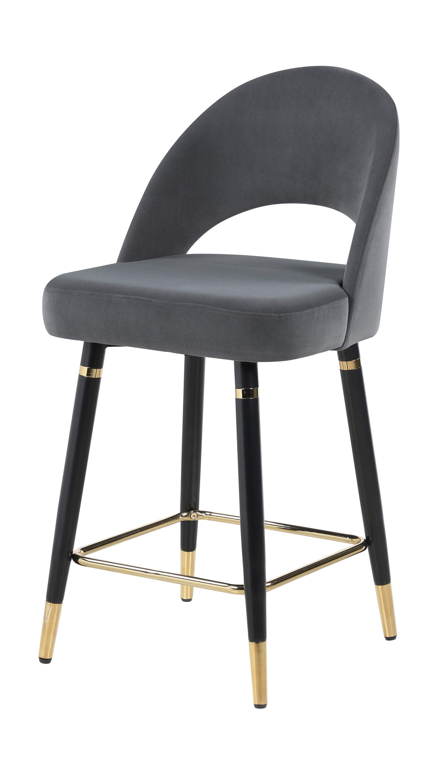 Lindsey Arched Back Velvet Counter Stool