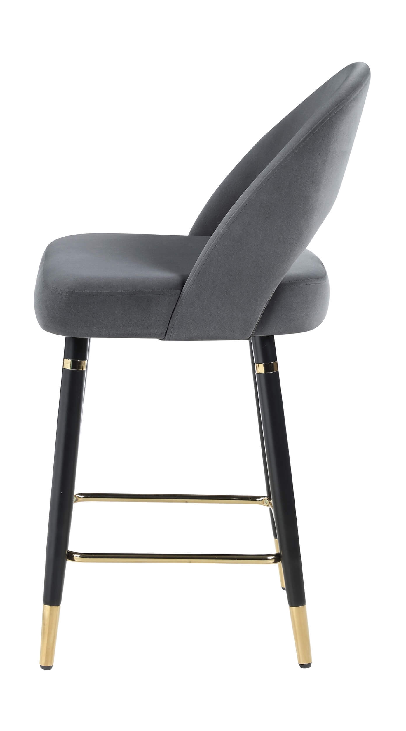 Lindsey Arched Back Velvet Counter Stool