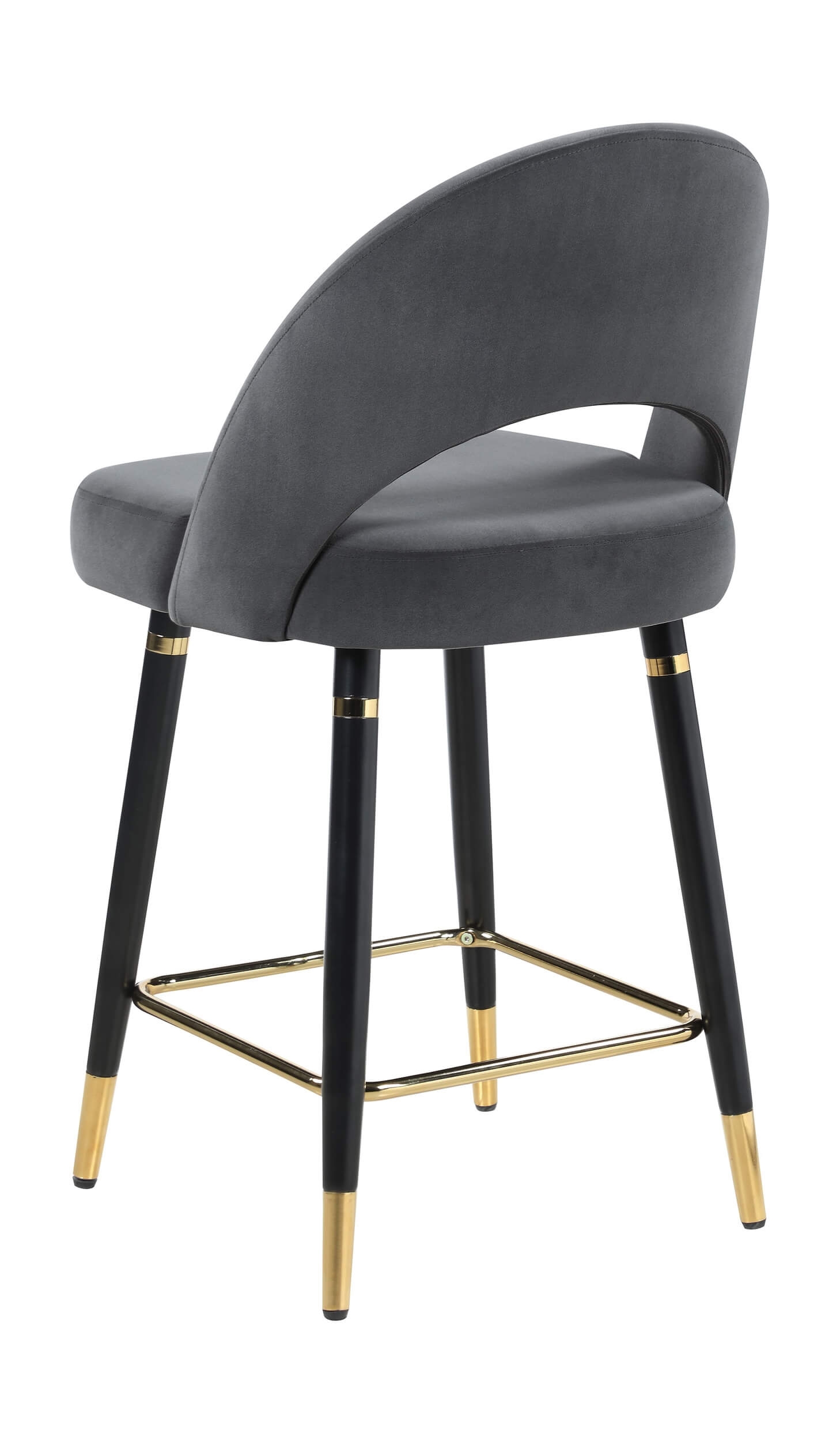 Lindsey Arched Back Velvet Counter Stool
