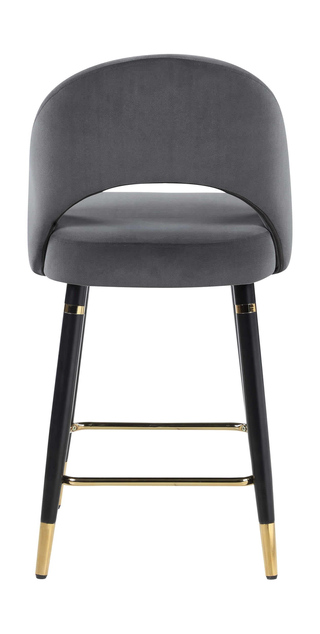 Lindsey Arched Back Velvet Counter Stool