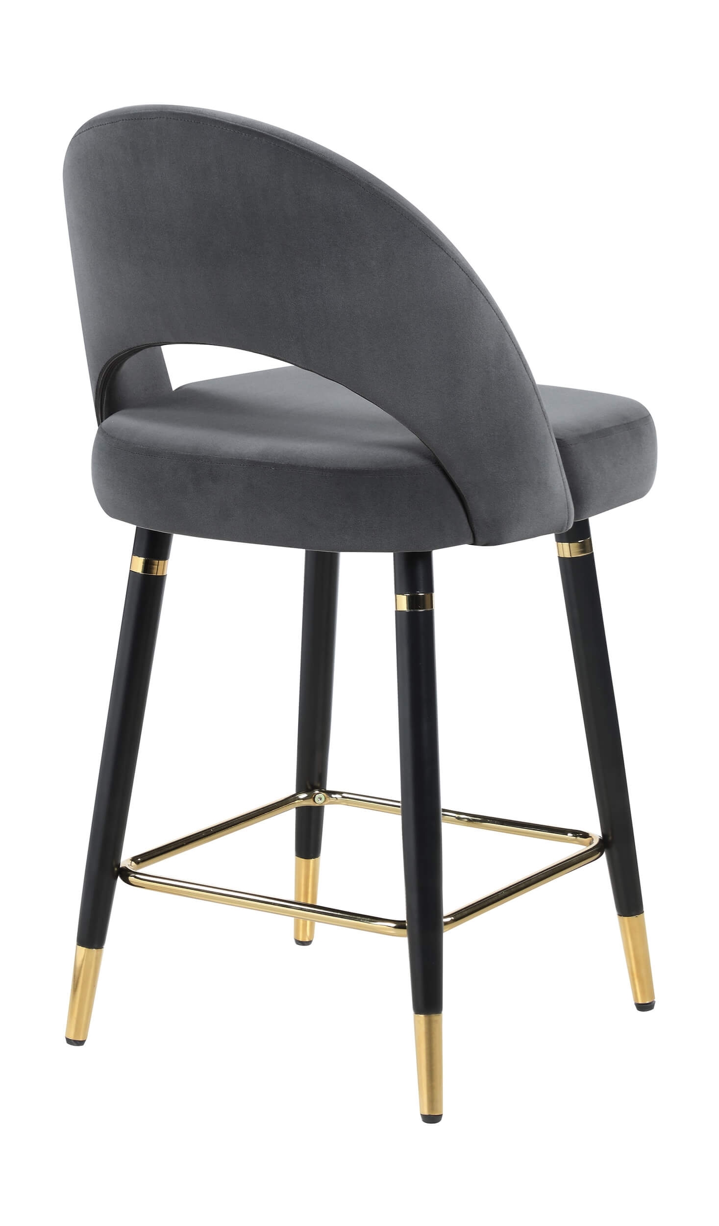 Lindsey Arched Back Velvet Counter Stool