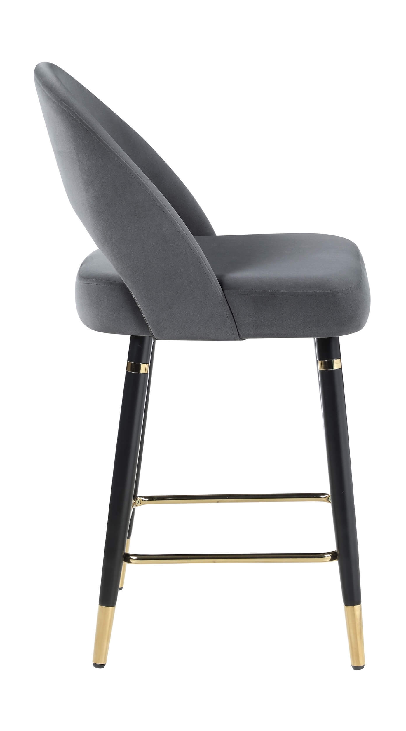 Lindsey Arched Back Velvet Counter Stool